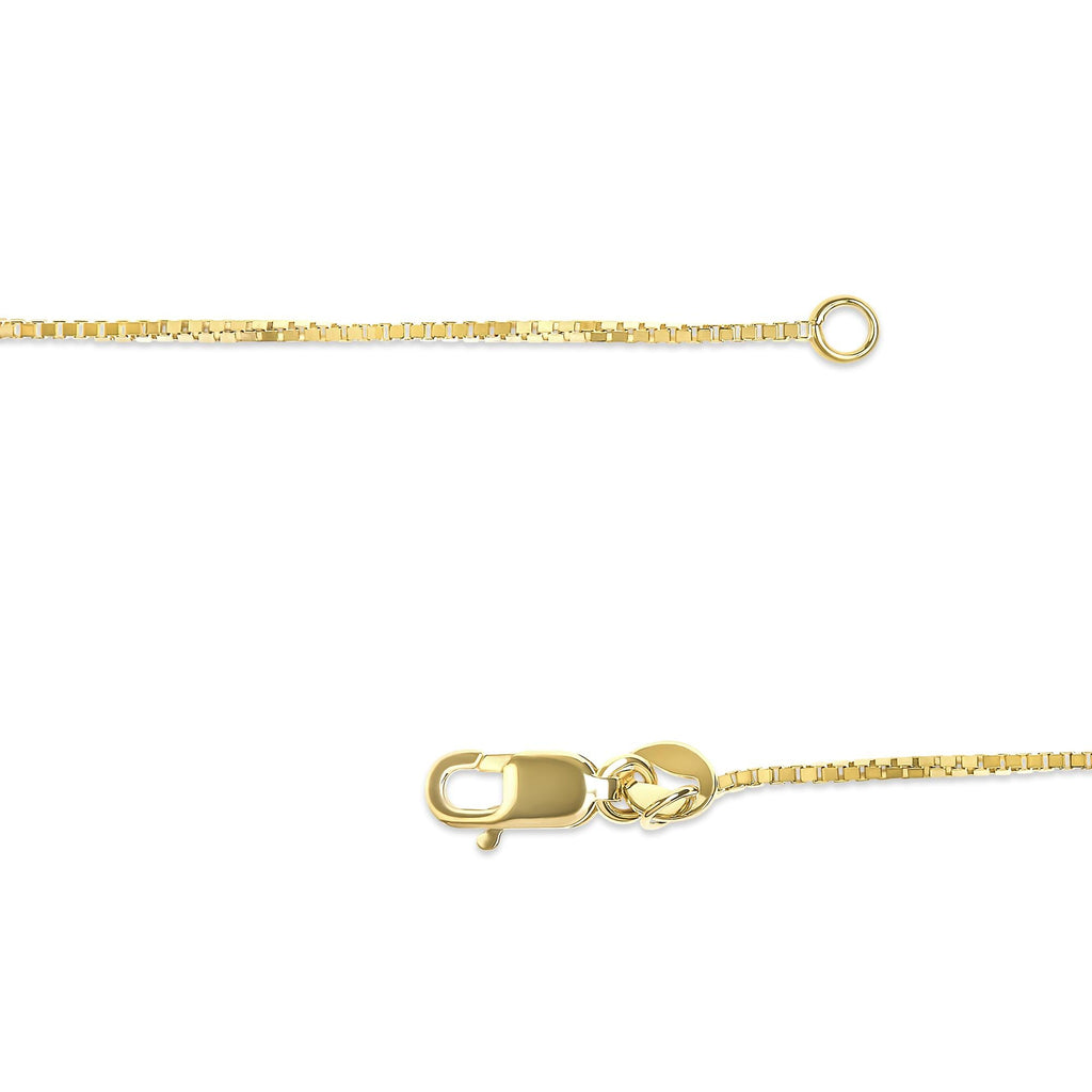 Unisex Solid 14K Gold 0.75mm Classic Box Chain Necklace - Friggin Jewelry