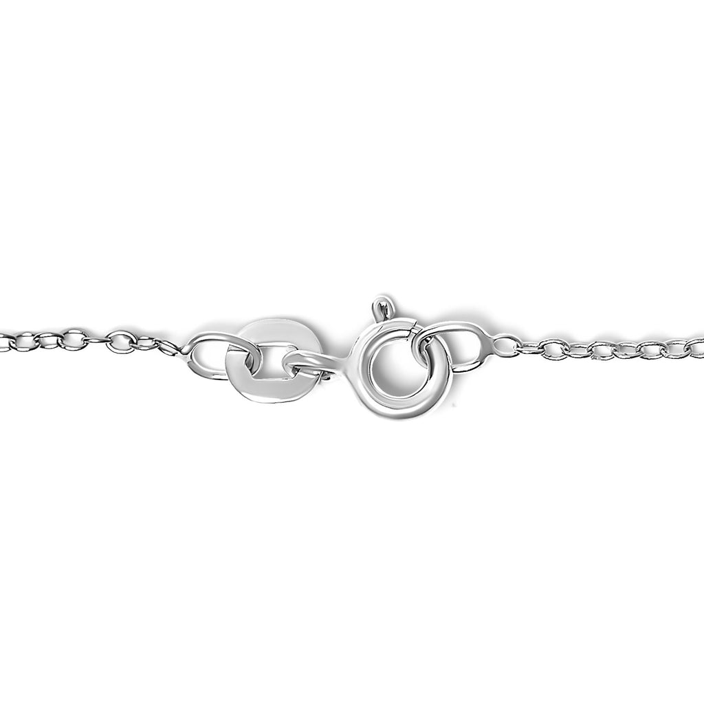 .925 Sterling Silver Diamond Accent MOM Charm Bracelet (J-K Color, I2-I3 Clarity) - 7" Inches - Friggin Jewelry