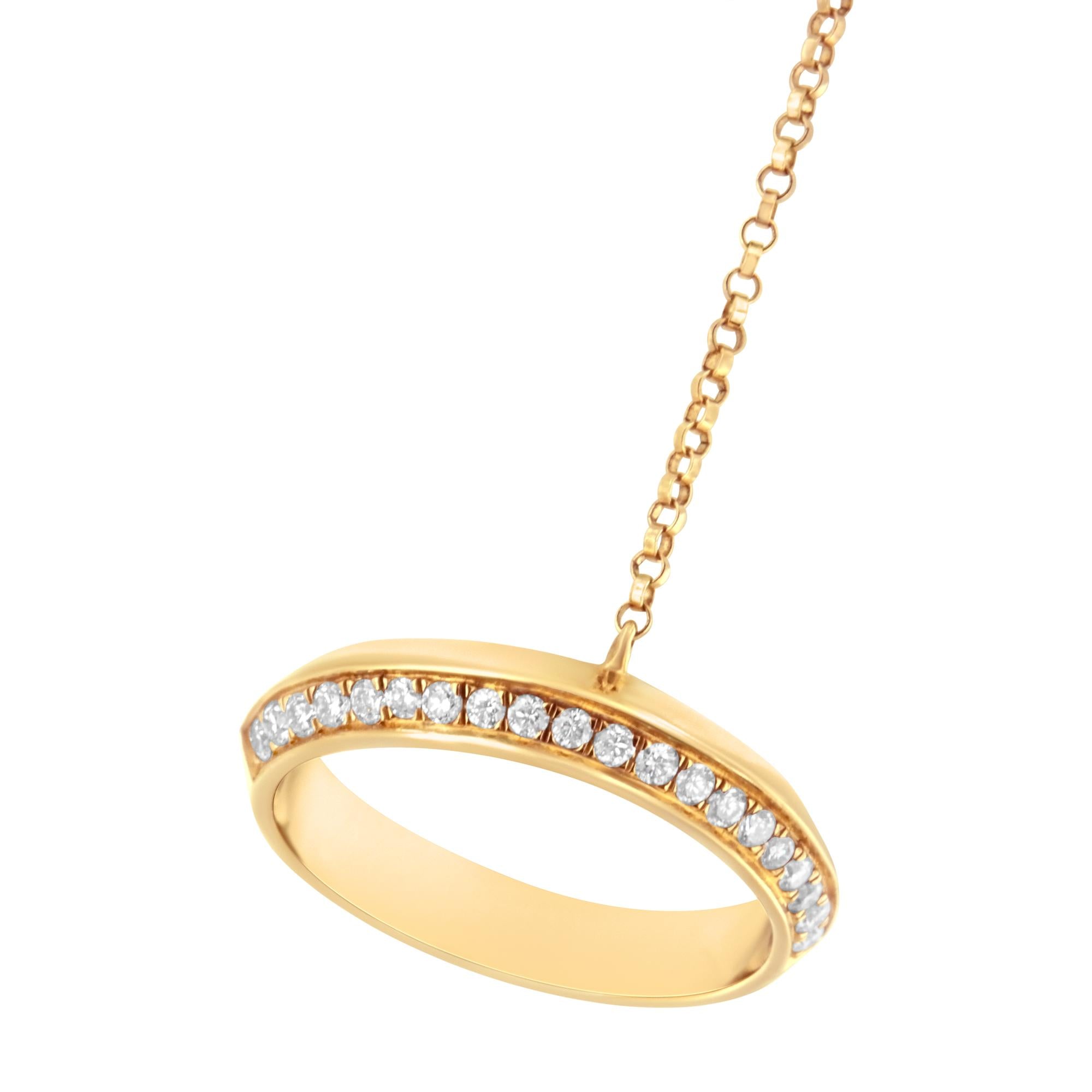 14K Yellow Gold 1/4 Cttw Diamond Ring and Bracelet Hand Chain (G-H Color, SI1-SI2 Clarity) - 7" - Friggin Jewelry Premium