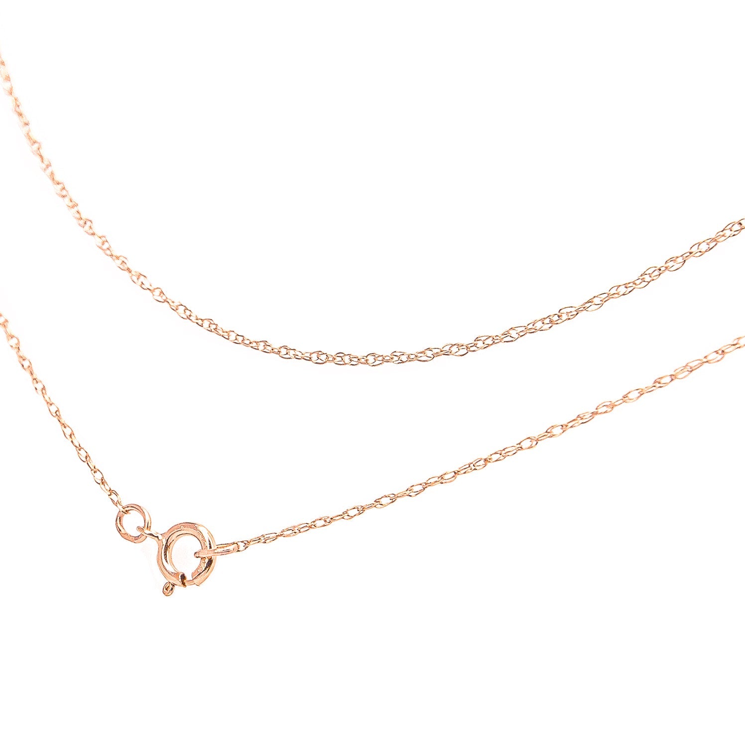 10K Gold 0.5 mm Slender & Dainty Fine Rope Chain Necklace - Friggin Jewelry