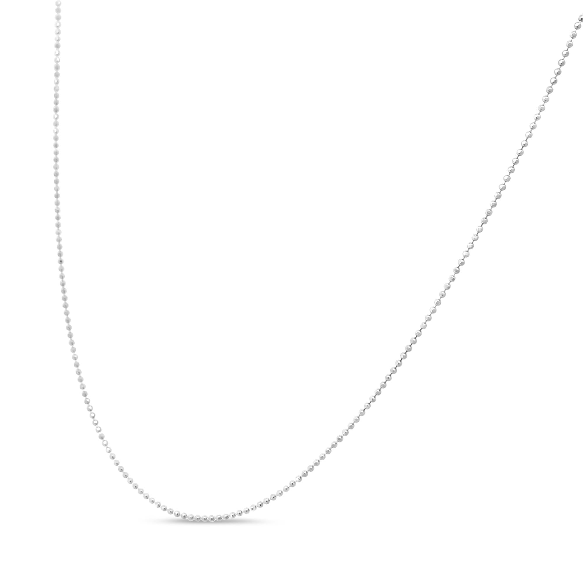 .925 Sterling Silver 0.7mm Slim and Dainty Unisex 18" Inch Ball Bead Chain Necklace - Friggin Jewelry