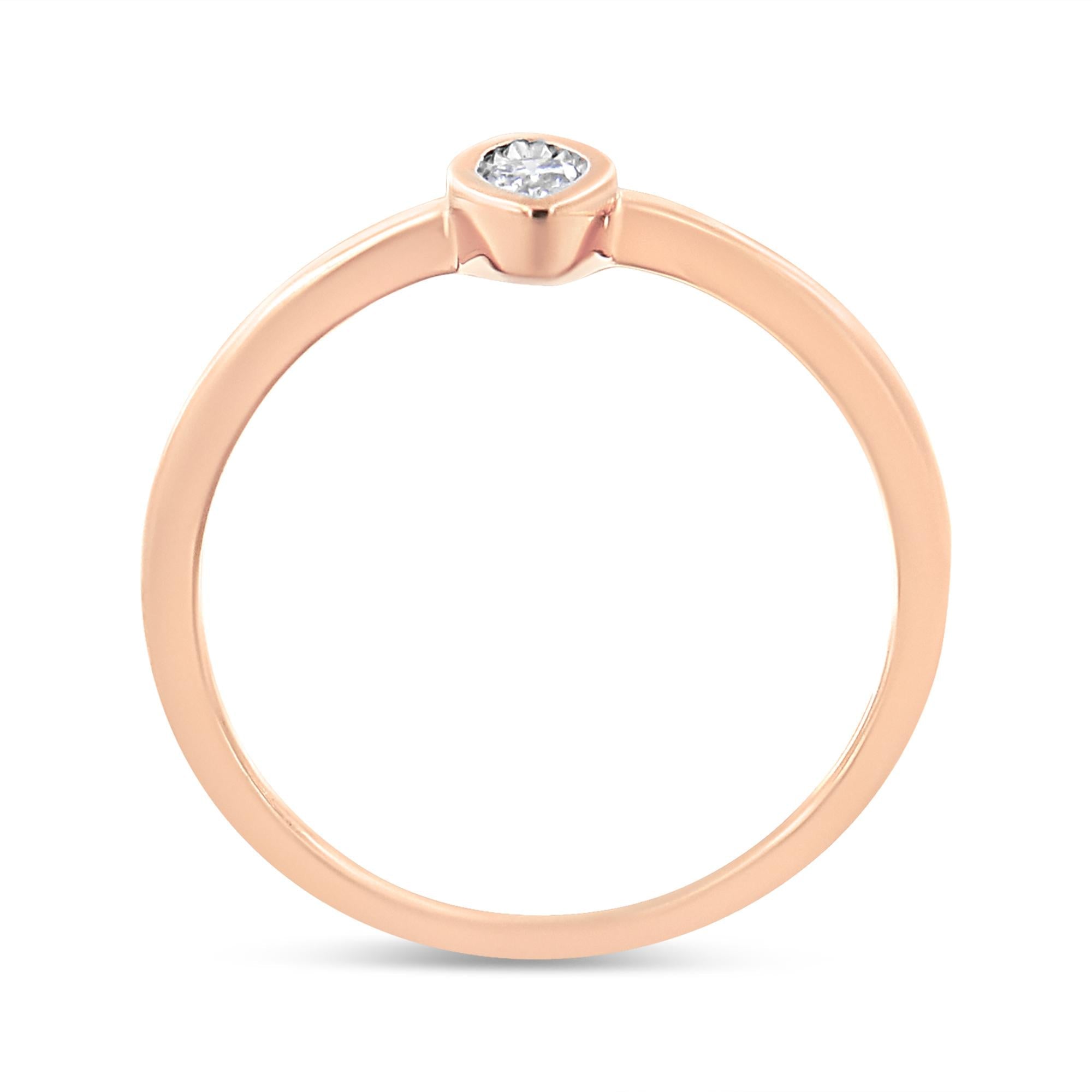 14K Rose Gold Plated .925 Sterling Silver Miracle Set Diamond Accent Pear Shape Promise Ring (J-K Color, I1-I2 Clarity) - Friggin Jewelry