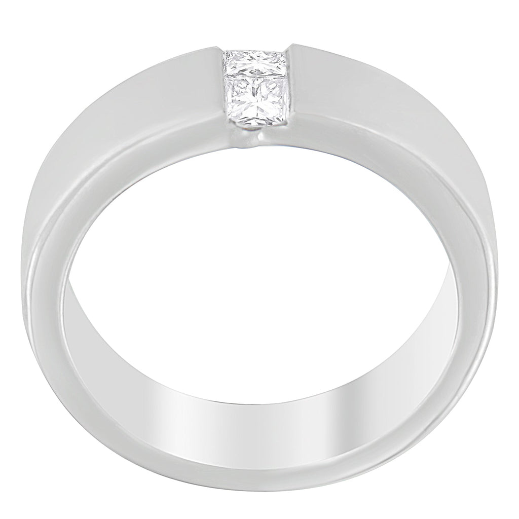 Men's 14K White Gold 1/4 ct.TDW Diamond Channel Band Ring (G-H, VS1-VS2) - Friggin Jewelry