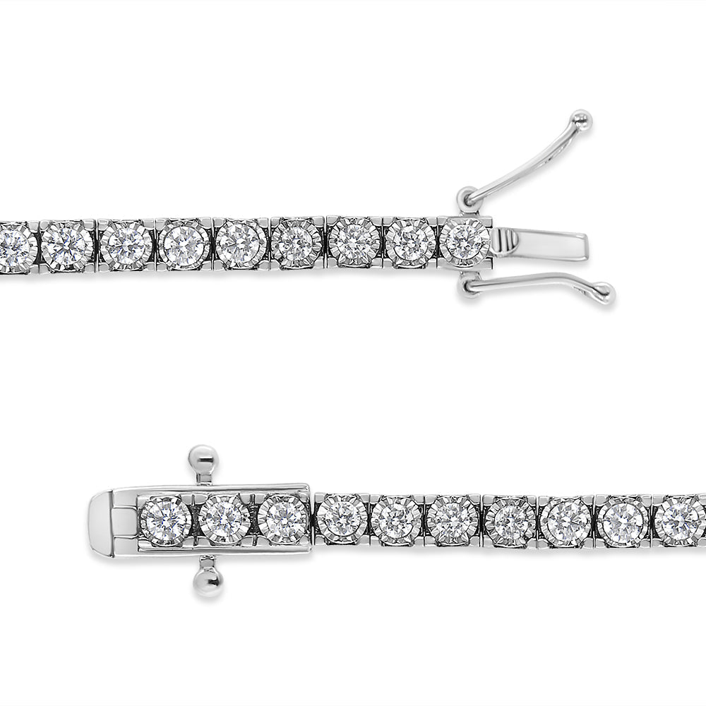 Bracciale tennis da 7" in oro bianco 14 carati con diamanti taglio brillante coltivati ​​in laboratorio da 2,0 ct (colore FG, purezza VS2-SI1) - Friggin Jewelry