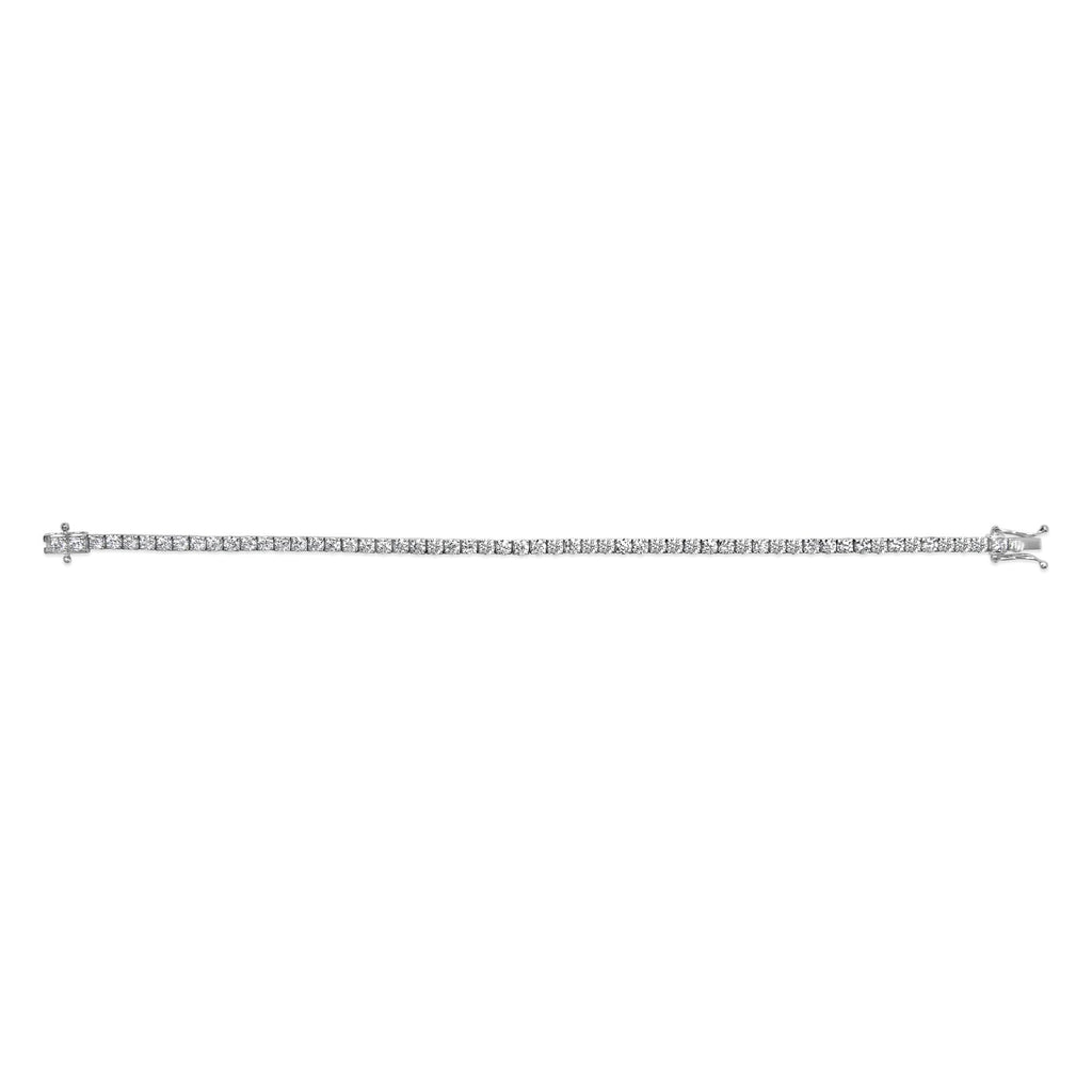 Pulsera de tenis de oro de 14 quilates con diamantes cultivados en laboratorio de 5,0 quilates (color FG, claridad VS1-VS2) - 7,25 pulgadas - Friggin Jewelry