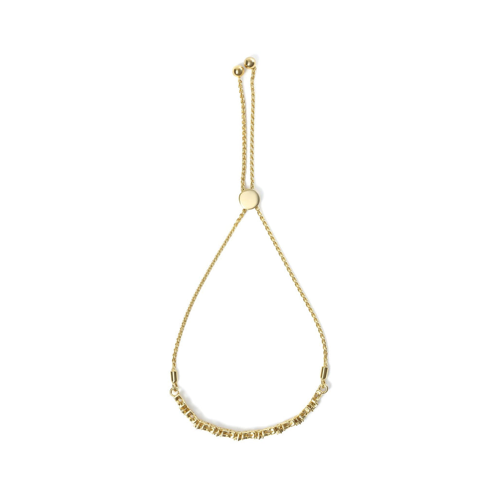 18K Yellow Gold Plated .925 Sterling Silver 1/4 Cttw Diamond Marquise Shaped Link 4"-10" Adjustable Bolo Bracelet (I-J Color, I1-I2 Clarity) - Friggin Jewelry