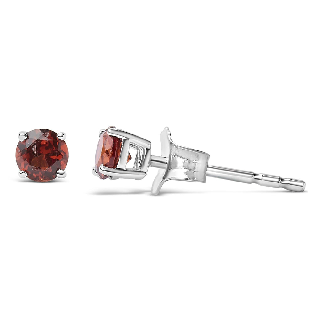 Pendientes solitarios de plata de ley 925 de 3,5 mm con piedra de nacimiento (selección de piedra preciosa) - Friggin Jewelry