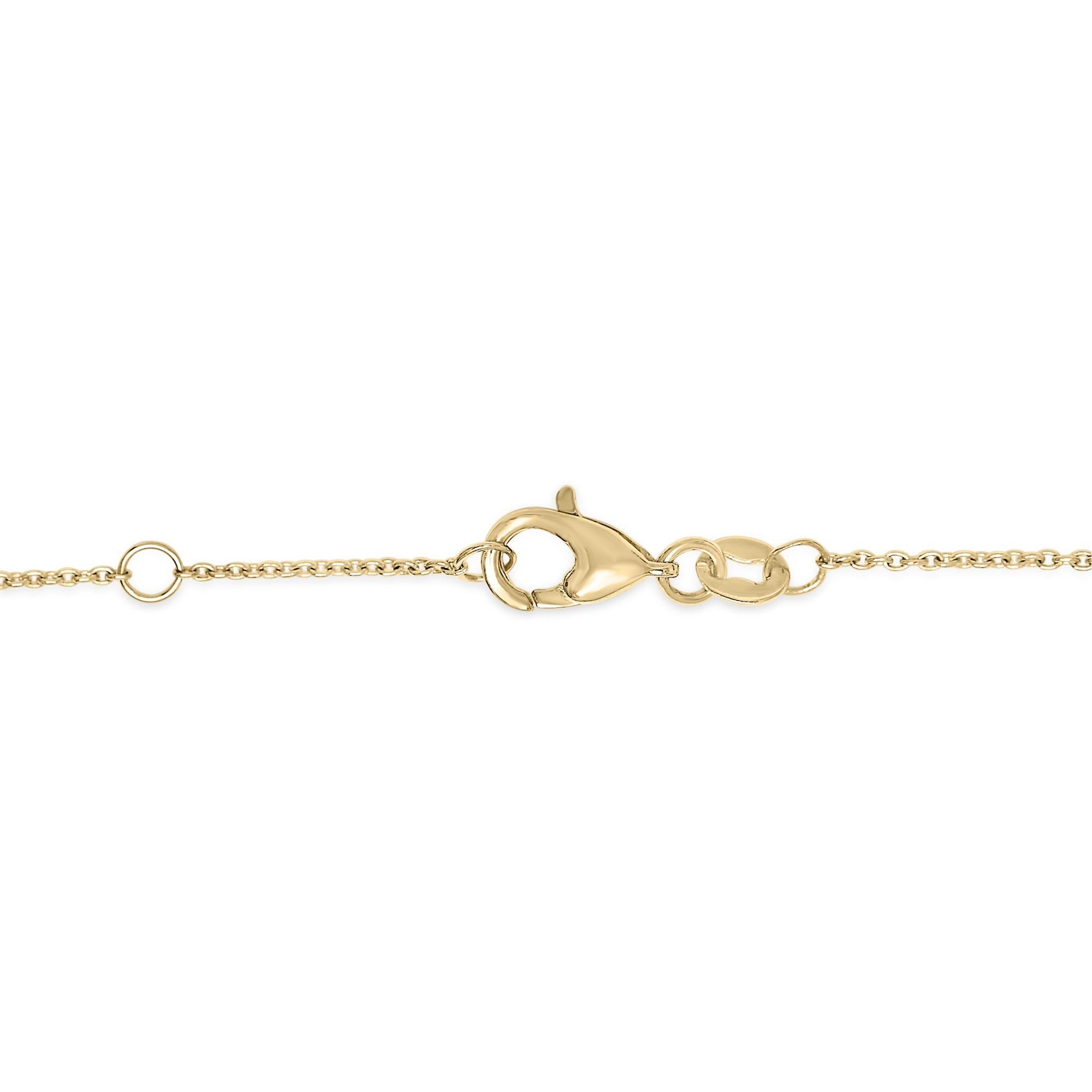 14K Yellow Gold Alternating Green Emerald and Diamond Bezel Station Chain Bracelet - Size 7.5 inch - Friggin Jewelry