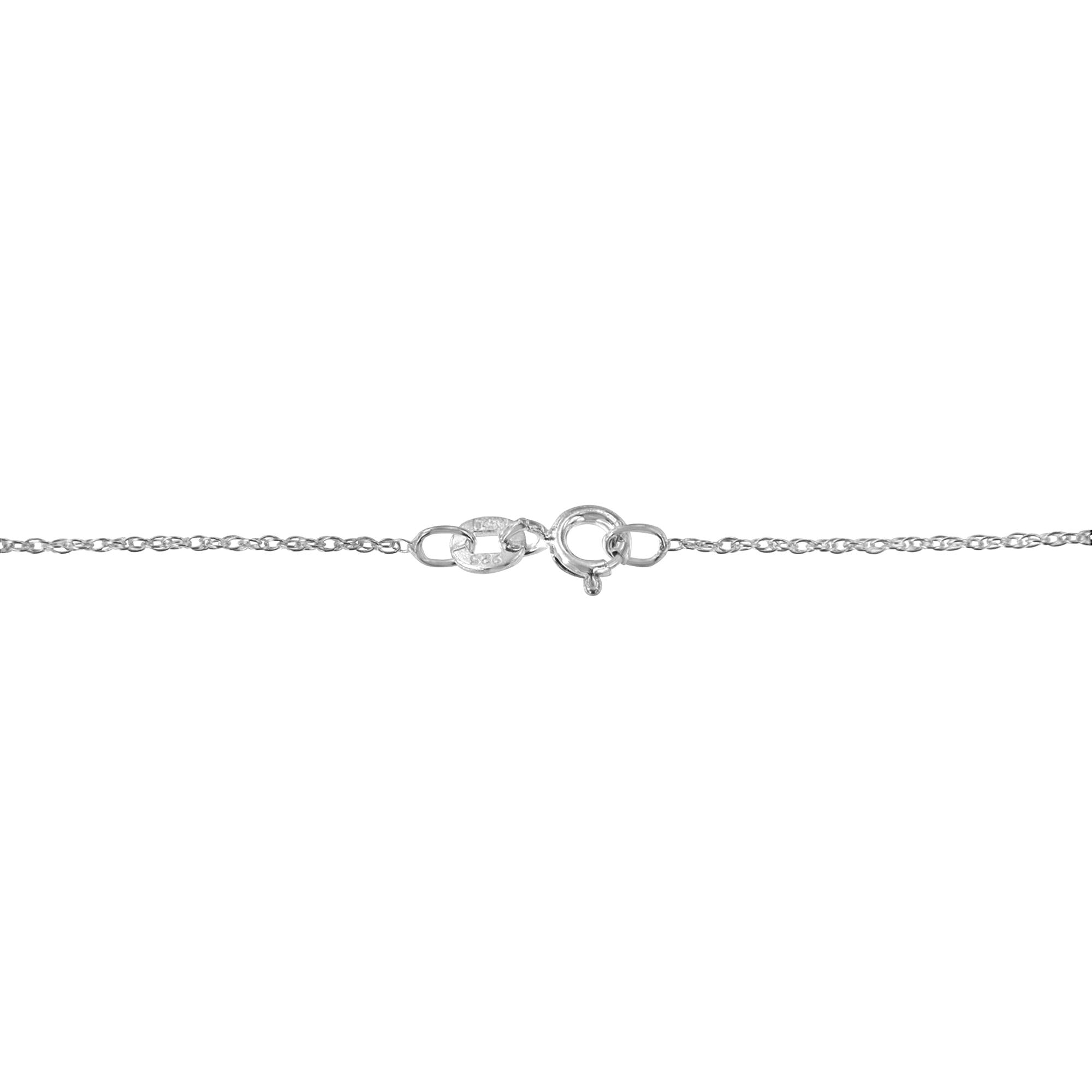 .925 Sterling Silver 1.00 Cttw Baguette Diamond Composite Open Heart 18" Inch Pendant Necklace (I-J Color, I1-I2 Clarity) - Friggin Jewelry