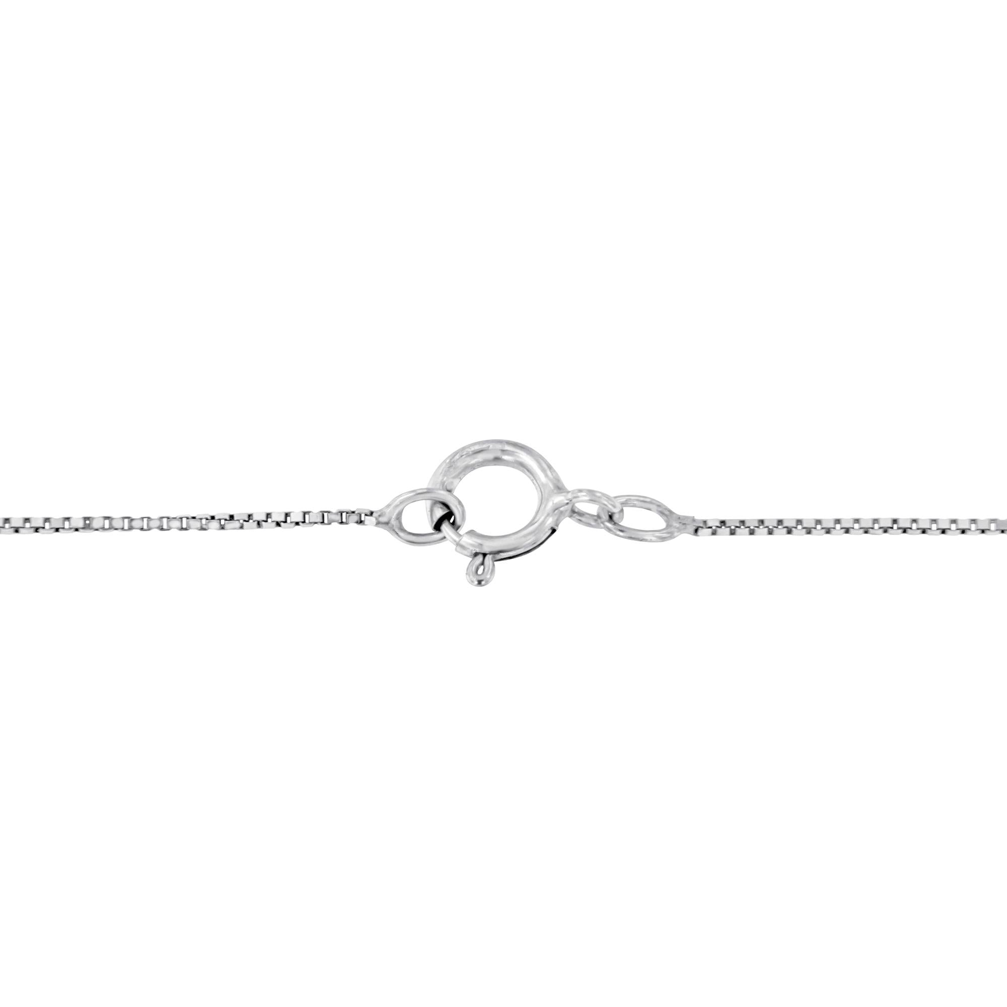 Two Tone .925 Sterling Silver 1/5 cttw Diamond "Mom" and Heart Pendant Necklace (H-I, I1-I2) - Mom - Friggin Jewelry