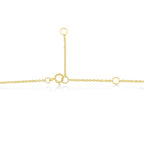 Collar con colgante solitario de oro amarillo de 10 quilates de 1/2 quilate con diamantes redondos de talla brillante engastados en bisel, de 40,6 a 45,7 cm (color HI, claridad SI2-I1) - Friggin Jewelry