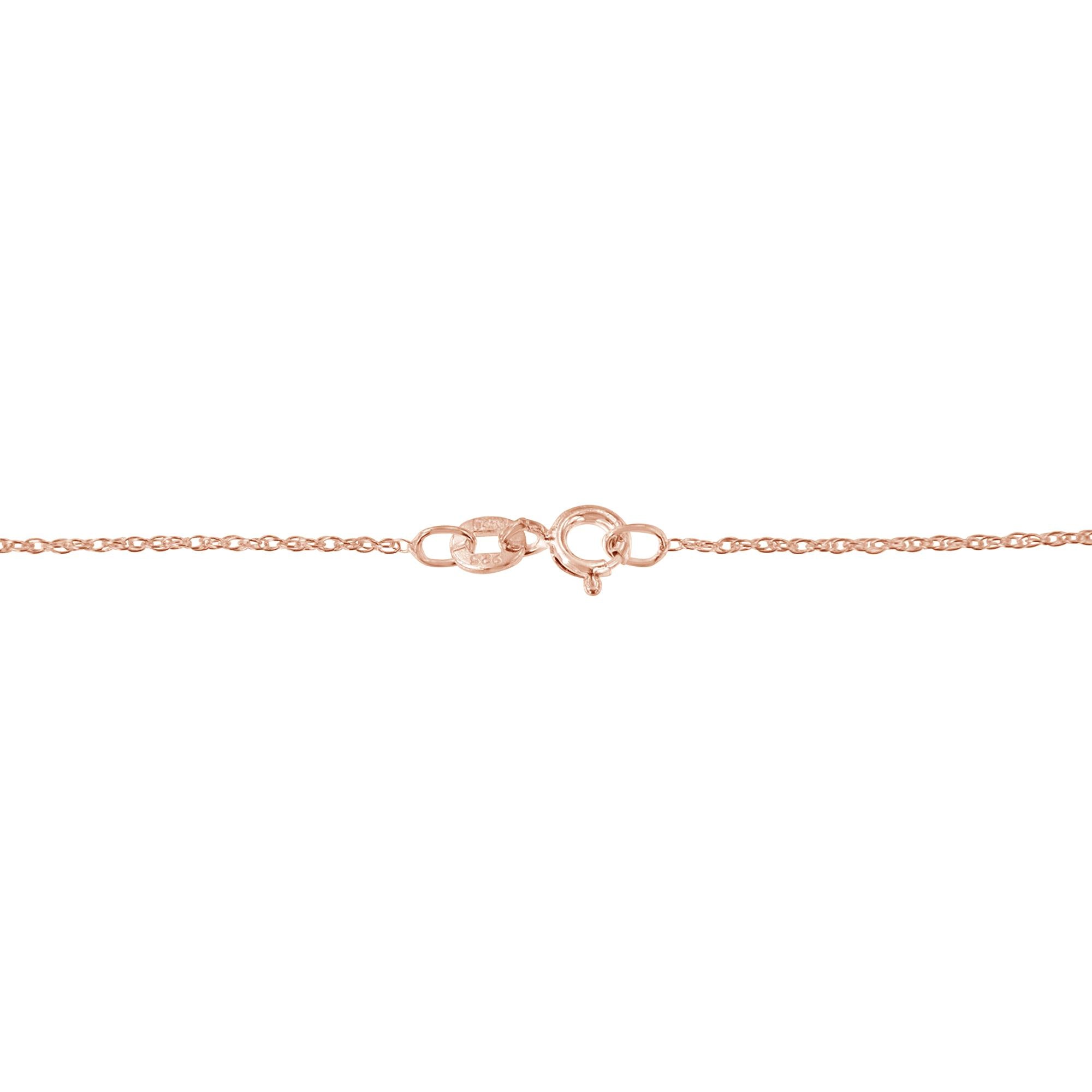 Collar con colgante solitario de oro de 10 quilates con diamantes redondos de talla brillante engastados en bisel (color JK, claridad I2-I3) - 40,6 cm con extensor de 5 cm - Friggin Jewelry