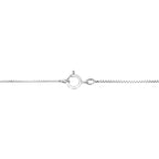 Collar con colgante ovalado de diamantes en oro blanco de 10 kt con certificación IGI (1/5 ct, color HI, I1) - Friggin Jewelry