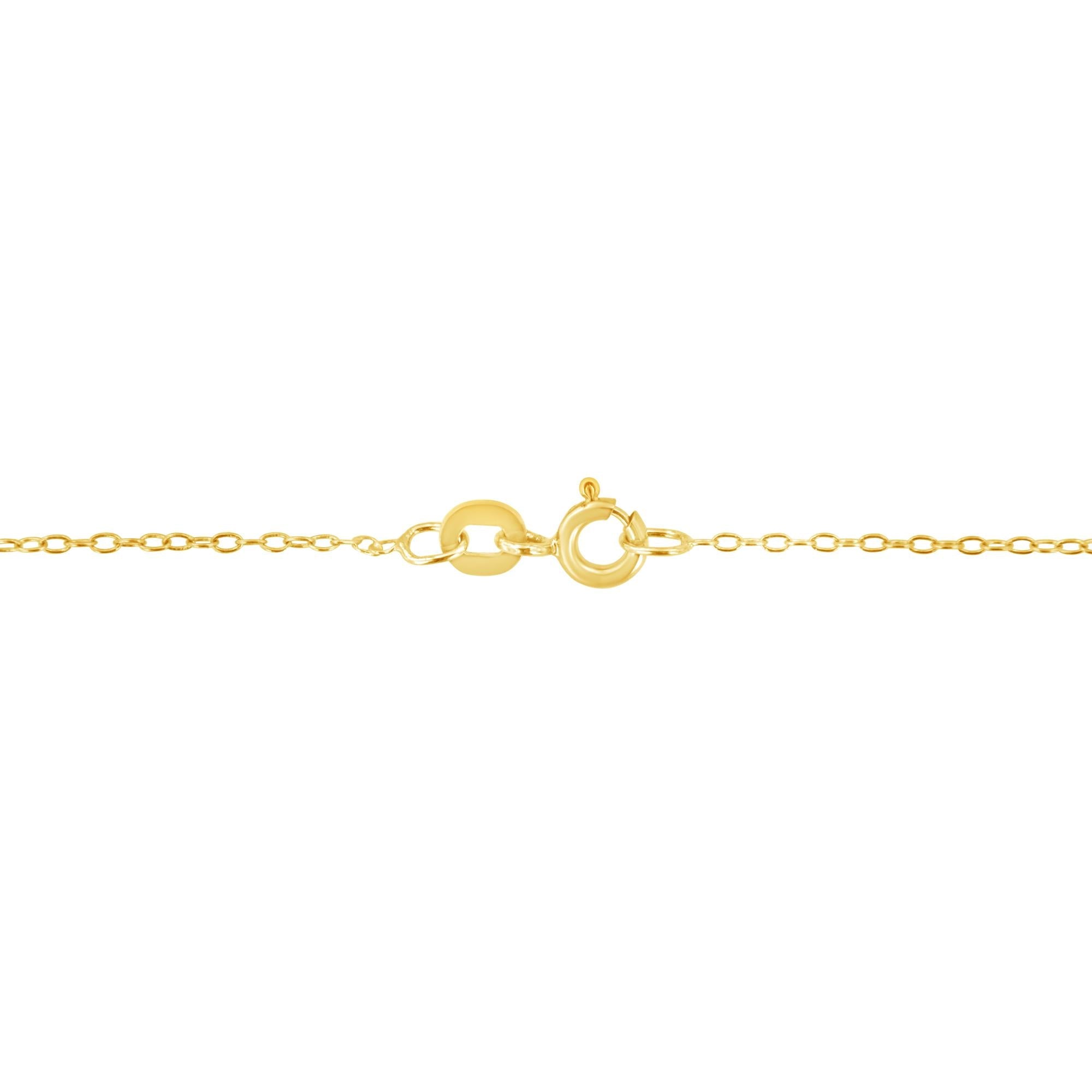 14K Yellow Gold Plated .925 Sterling Silver 1/2 Cttw Champagne Diamond Cross Pendant Necklace (K-L Color, I1-I2 Clarity) - 18" - Friggin Jewelry