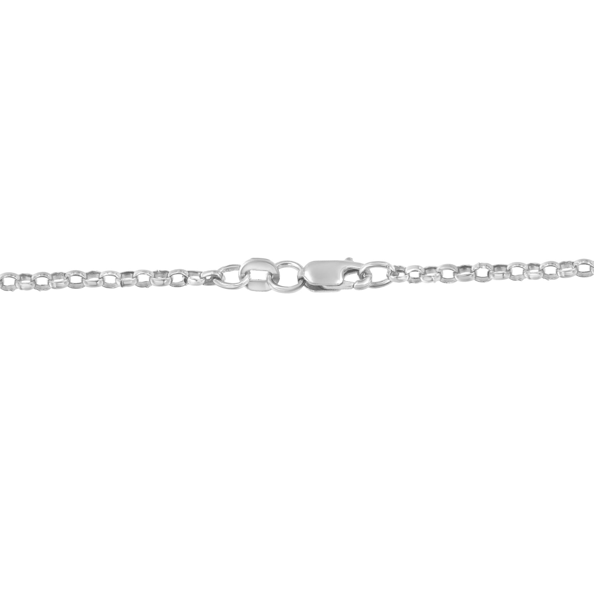 14K White Gold 1.0 Cttw Princess Cut Diamond Three Heart 18" Statement Pendant Necklace (H-I Color, SI2-I1 Clarity) - Friggin Jewelry Premium