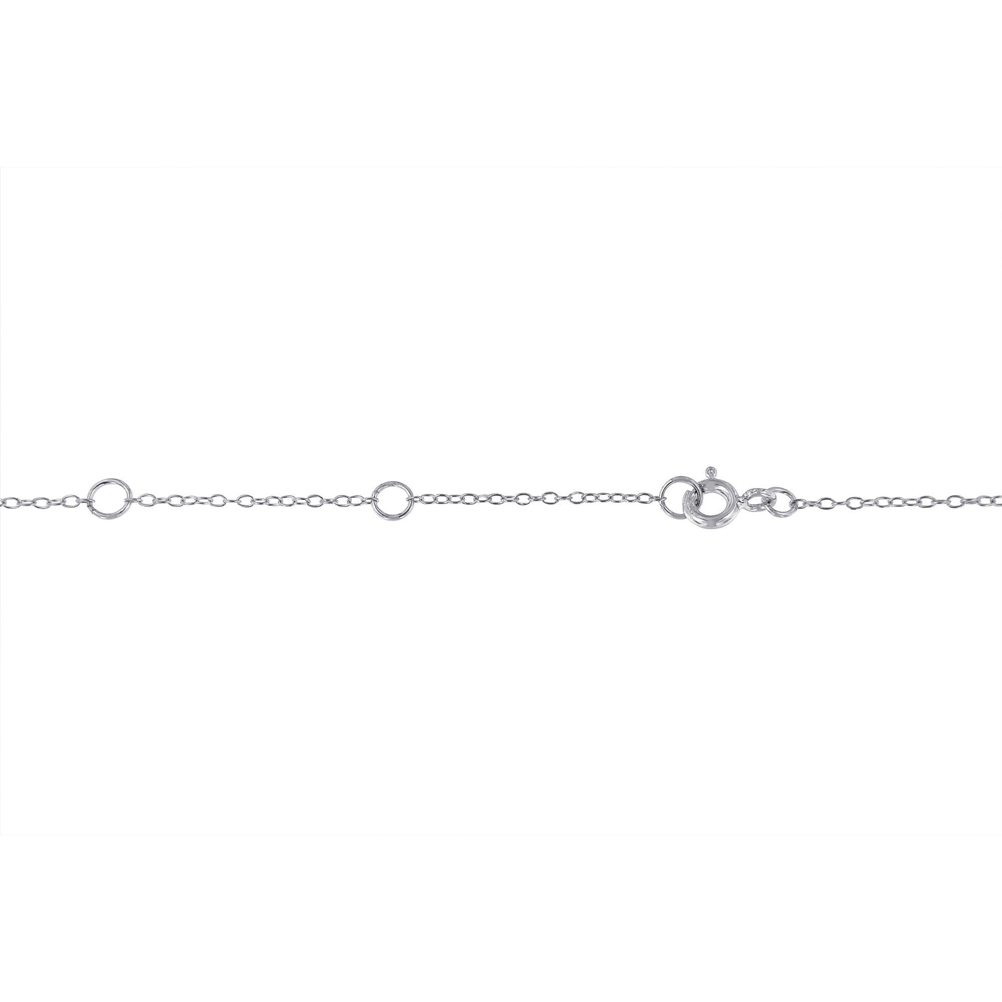 Sterling Silver Treated Diamond By Yard Necklace (3/4 cttw, Blue Color, I2-I3 Clarity) - Friggin Jewelry
