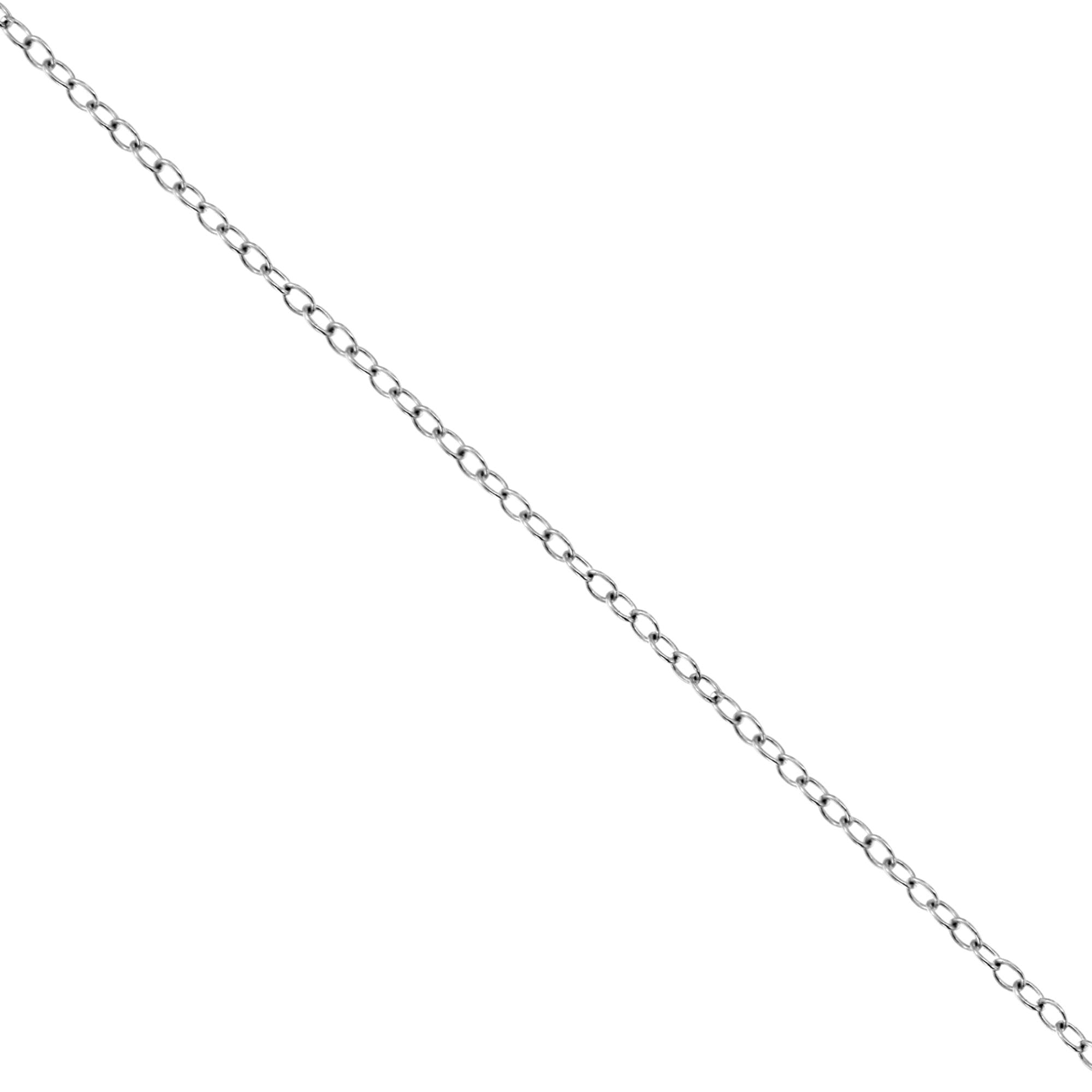 10K White Gold 1/10 Cttw Miracle Set Round-Cut Diamond 18" Pendant Necklace - Choice of Shape - Friggin Jewelry