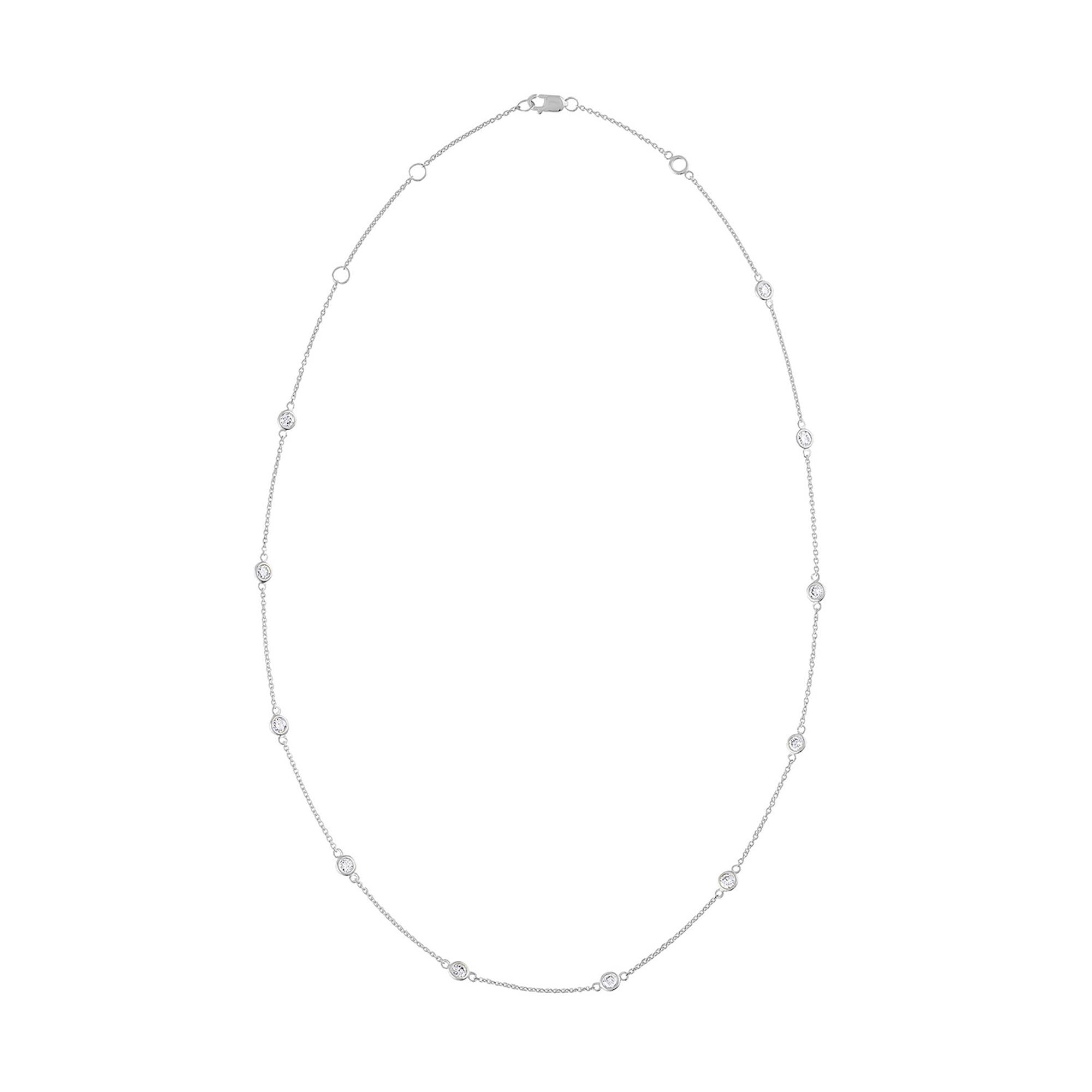 Collar de diamantes en oro de 14 quilates (1 1/10 cttw, color HI, claridad VS2-SI1) - Friggin Jewelry