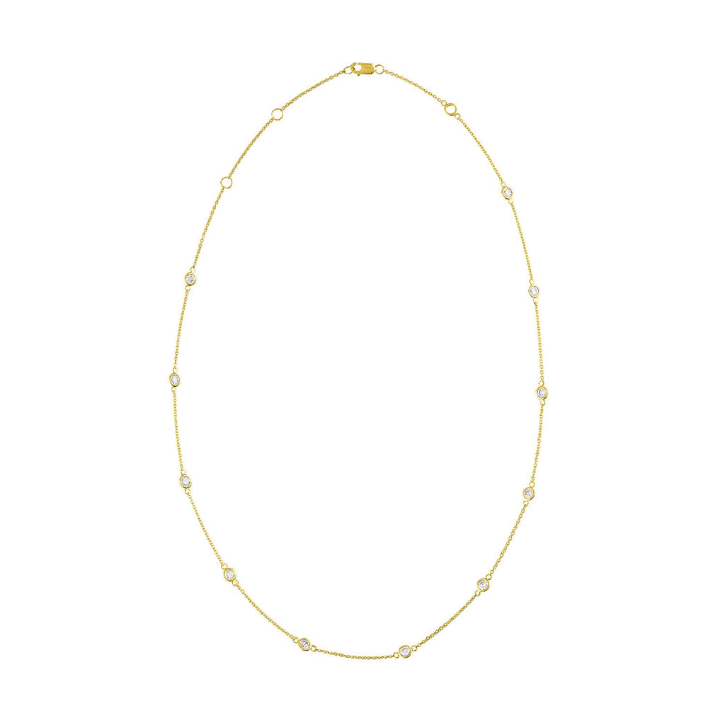 Collar de diamantes en oro de 14 quilates (1 1/10 cttw, color HI, claridad VS2-SI1) - Friggin Jewelry