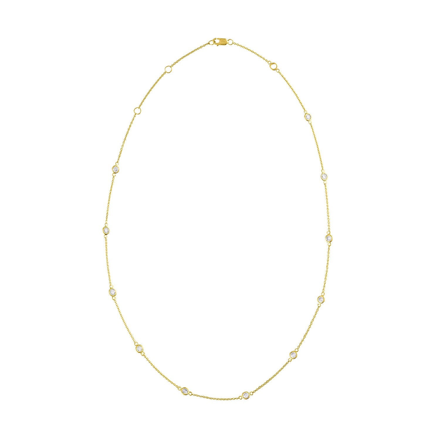 Collar de diamantes en oro de 14 quilates (1 1/10 cttw, color HI, claridad VS2-SI1) - Friggin Jewelry