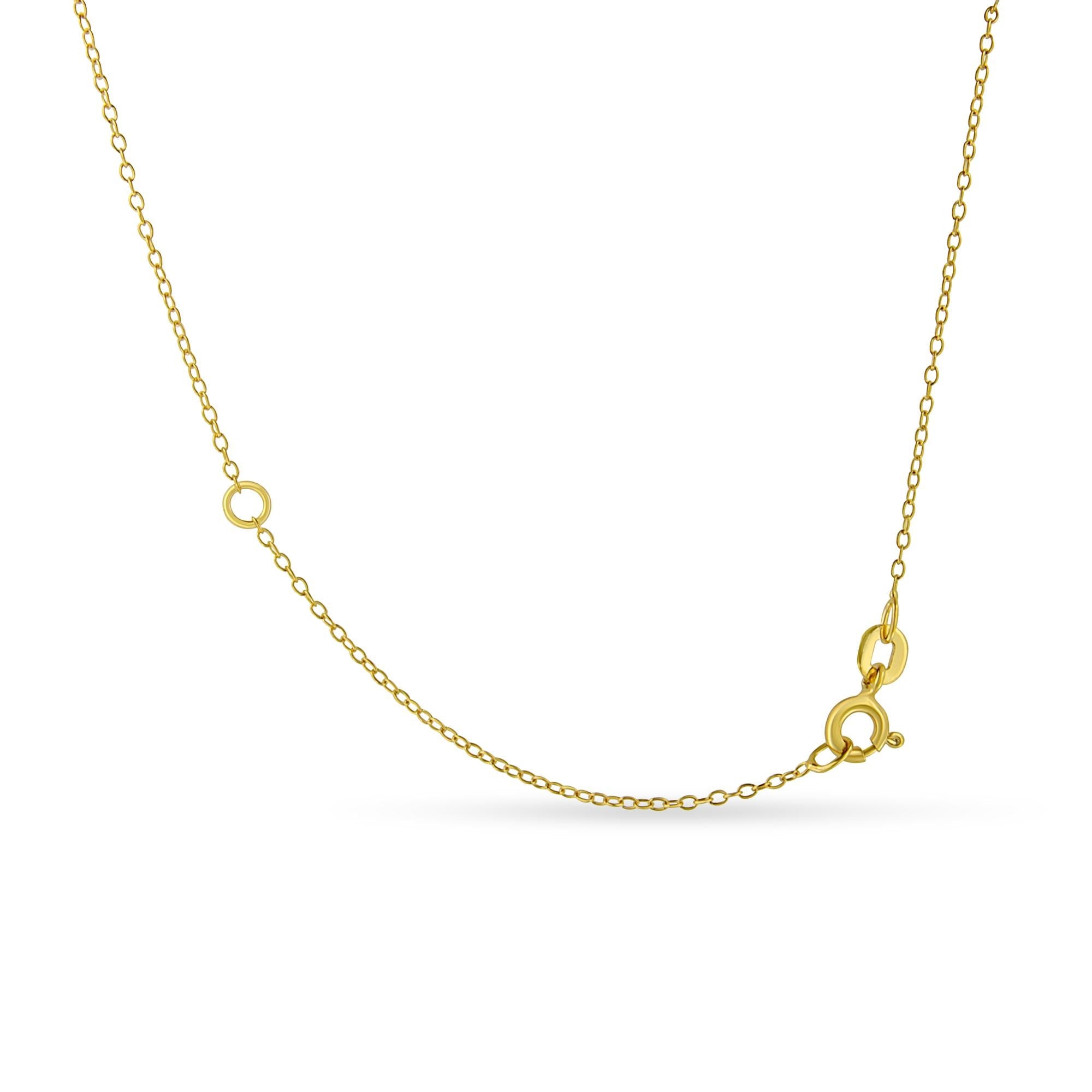 Collar con colgante de 18" en plata de ley 925 con bisel de diamantes de 1/2 quilates (color IJ, claridad I2-I3) - Friggin Jewelry