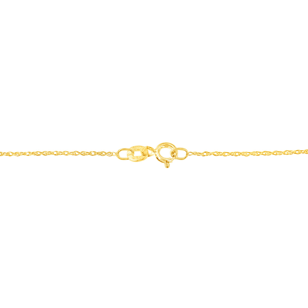 10K Yellow Gold 1/4 cttw Prong Set Round-Cut Diamond Open Heart 18" Pendant Necklace (K-L Color, I1-I2 Clarity) - Friggin Jewelry