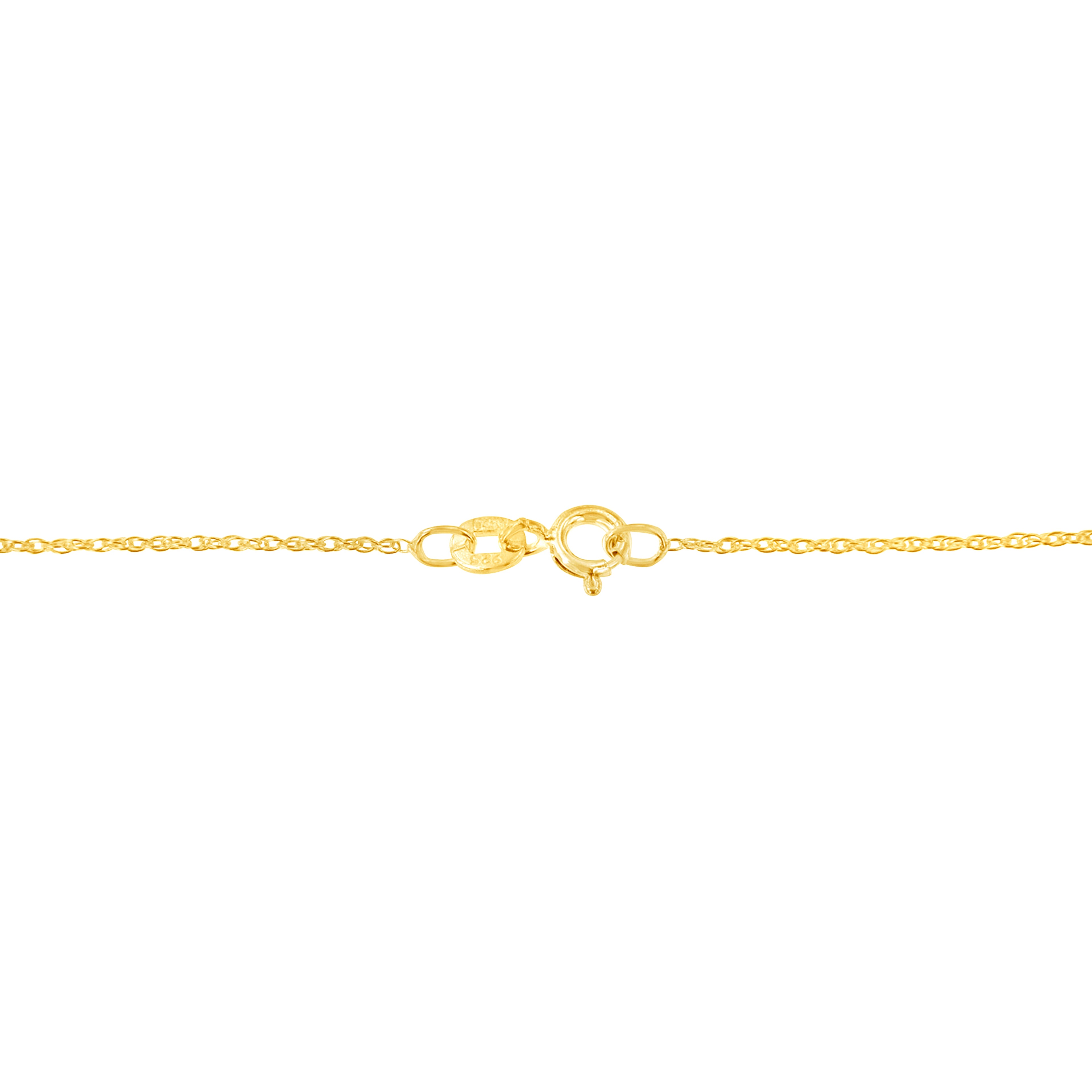10K Yellow Gold 1/4 cttw Prong Set Round-Cut Diamond Open Heart 18" Pendant Necklace (K-L Color, I1-I2 Clarity) - Friggin Jewelry