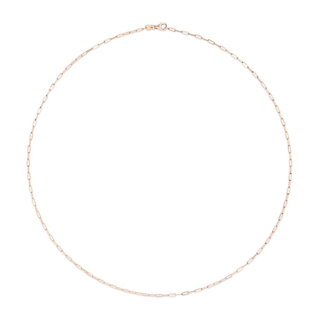 Collana unisex con catena a graffetta da 1,5 mm in oro massiccio 14 carati - Scelta di lunghezza e colore del metallo - Friggin Jewelry