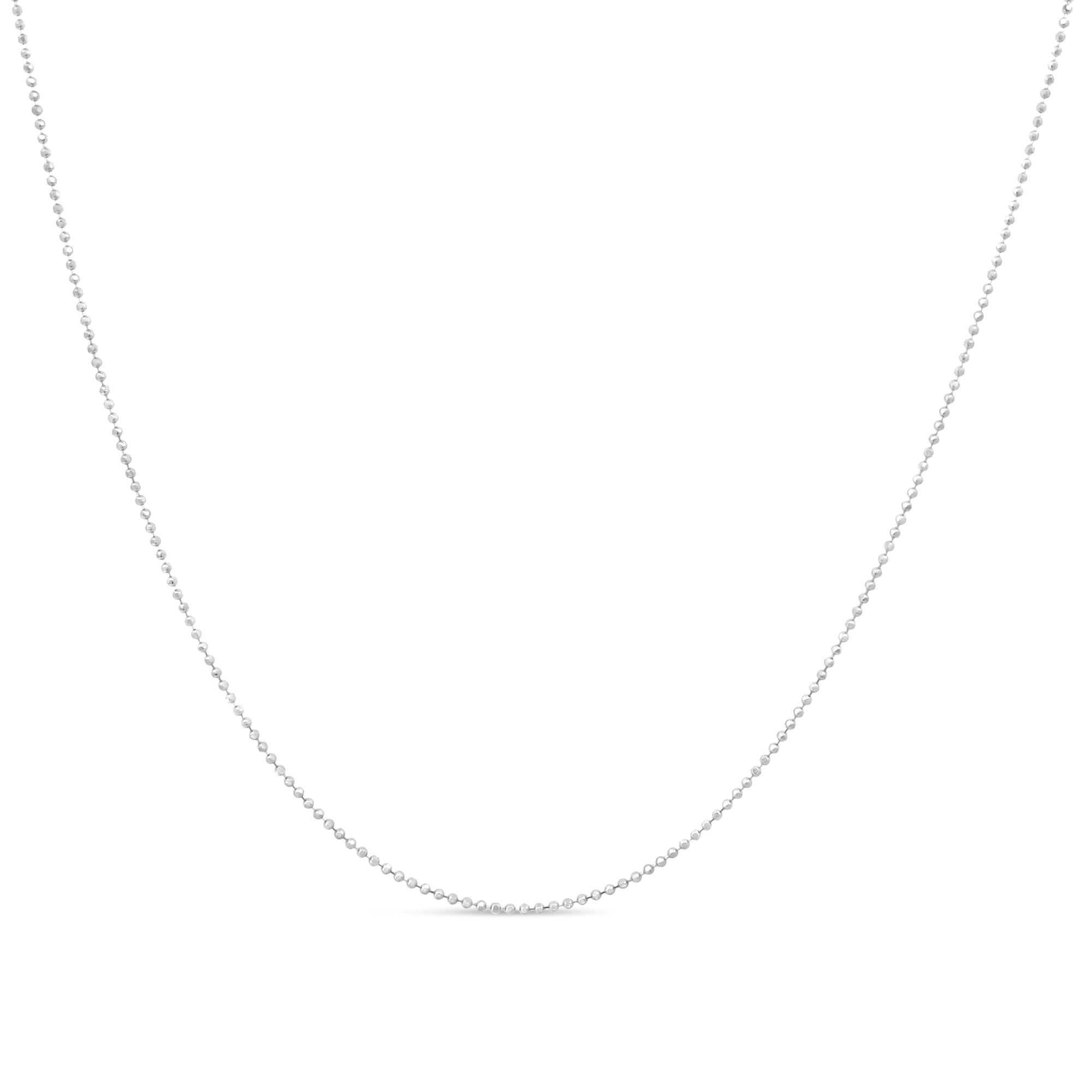 .925 Sterling Silver 0.7mm Slim and Dainty Unisex 18" Inch Ball Bead Chain Necklace - Friggin Jewelry