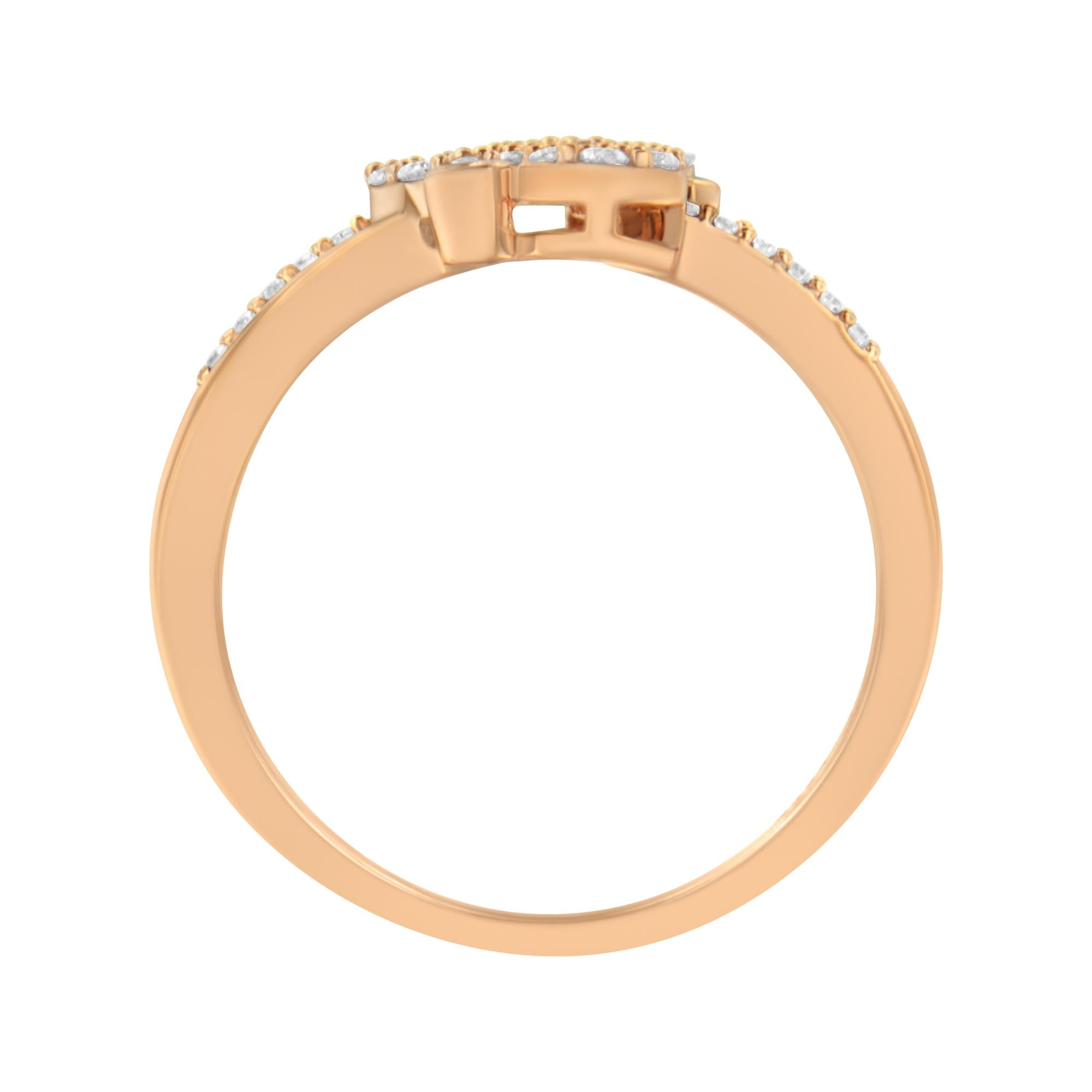 .925 Sterling Silver 1/2 Cttw Diamond Scatter Composite Bypass Ring (I-J Color, I1-I2 Clarity) - Friggin Jewelry