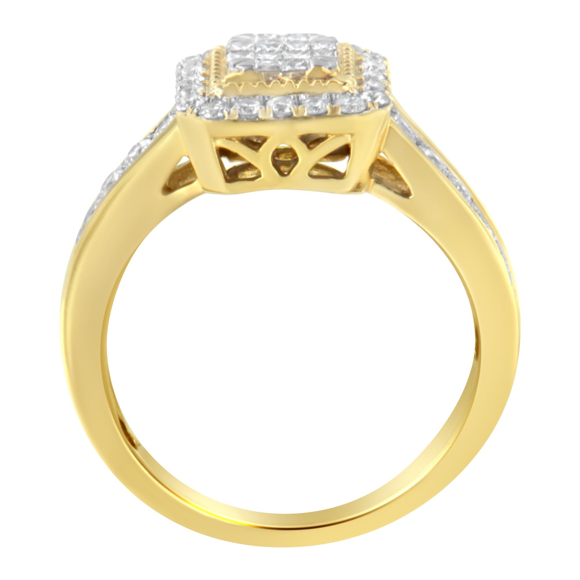 10KT Yellow Gold Diamond Cocktail Ring (5/8 cttw, H-I Color, SI2-I1 Clarity) - Friggin Jewelry