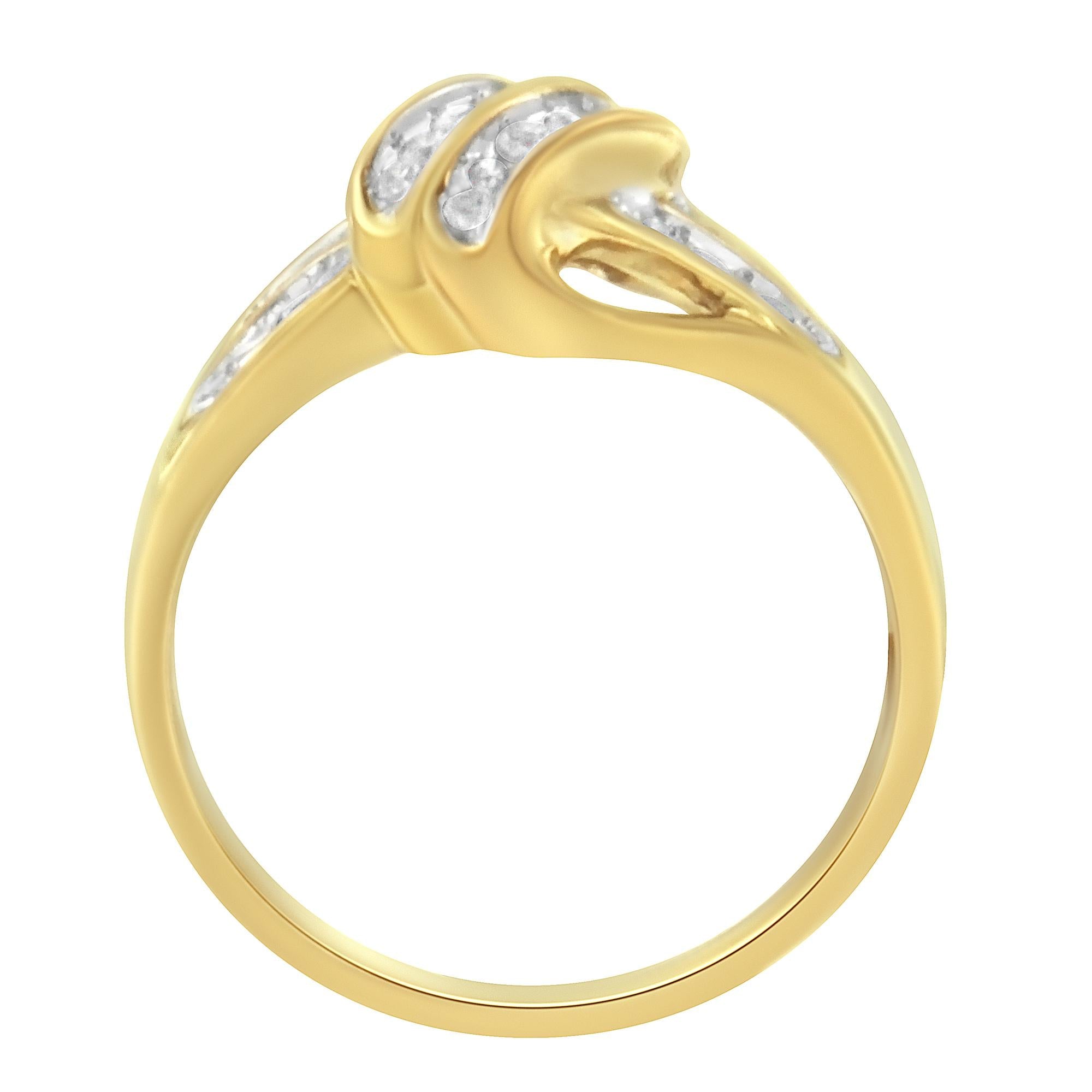 Anello floreale con alone aperto in argento sterling 925 placcato oro giallo 10K e diamanti da 1,0 ct (colore JK, purezza I2-I3) - Friggin Jewelry