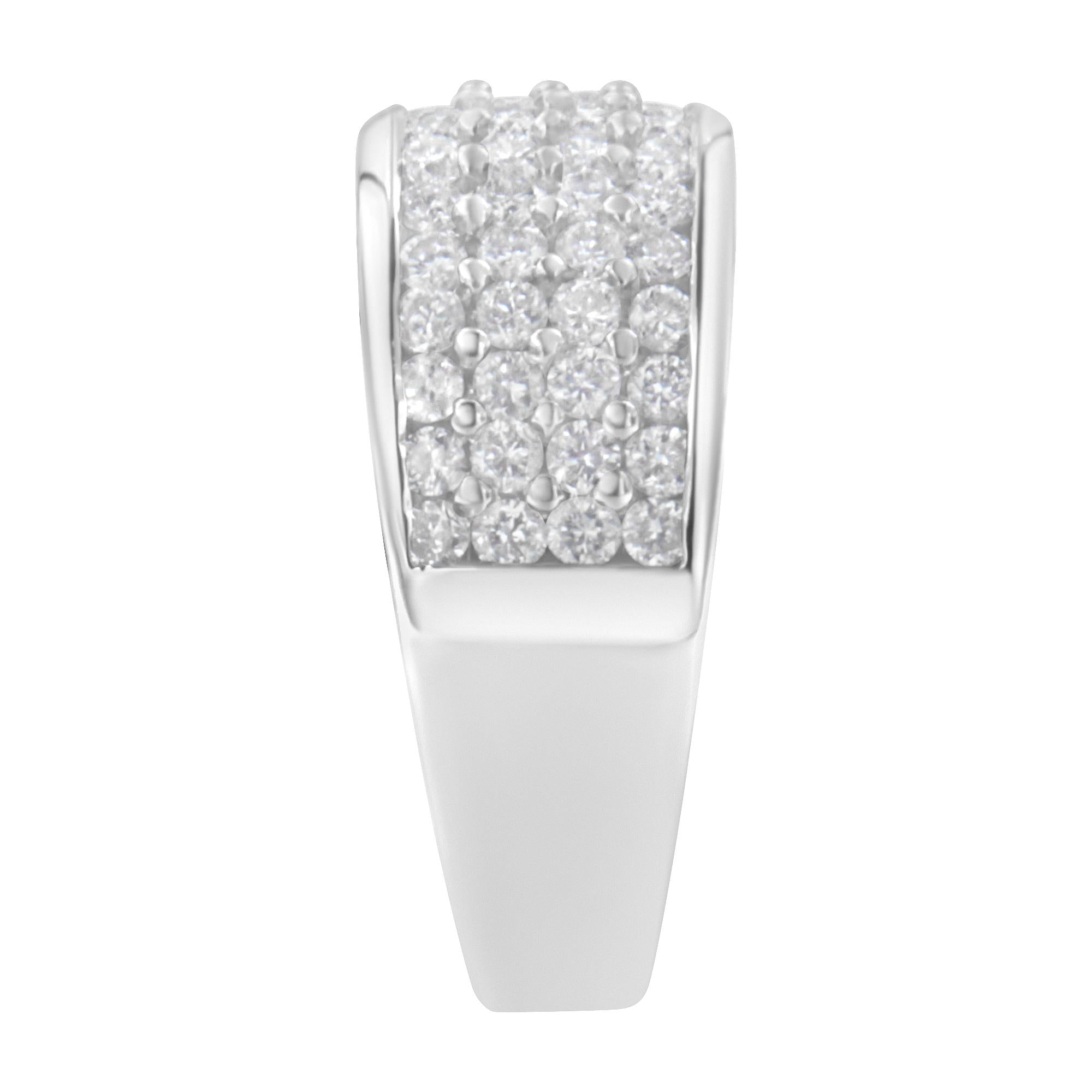 14K White Gold Round Cut Diamond Ring (1.0 Cttw, H-I Color, SI2-I1 Clarity) - Friggin Jewelry