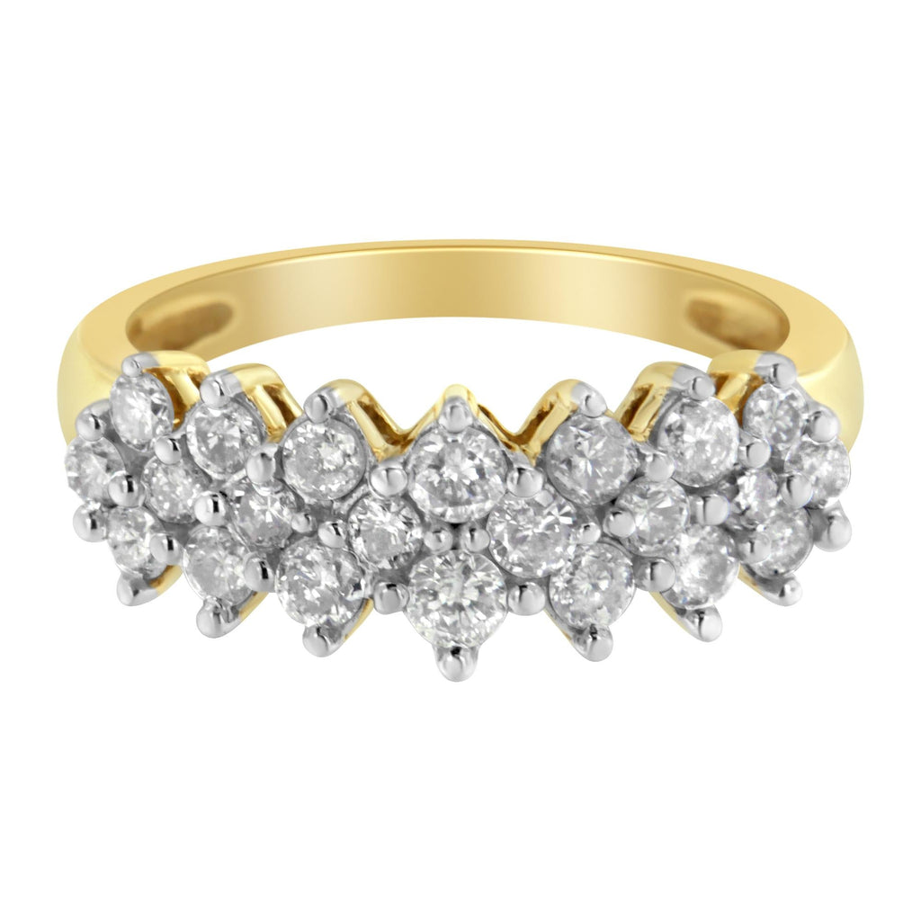 10K Yellow Gold Round Diamond Ring (1 cttw, J-K Color, I1-I2 Clarity) - Friggin Jewelry