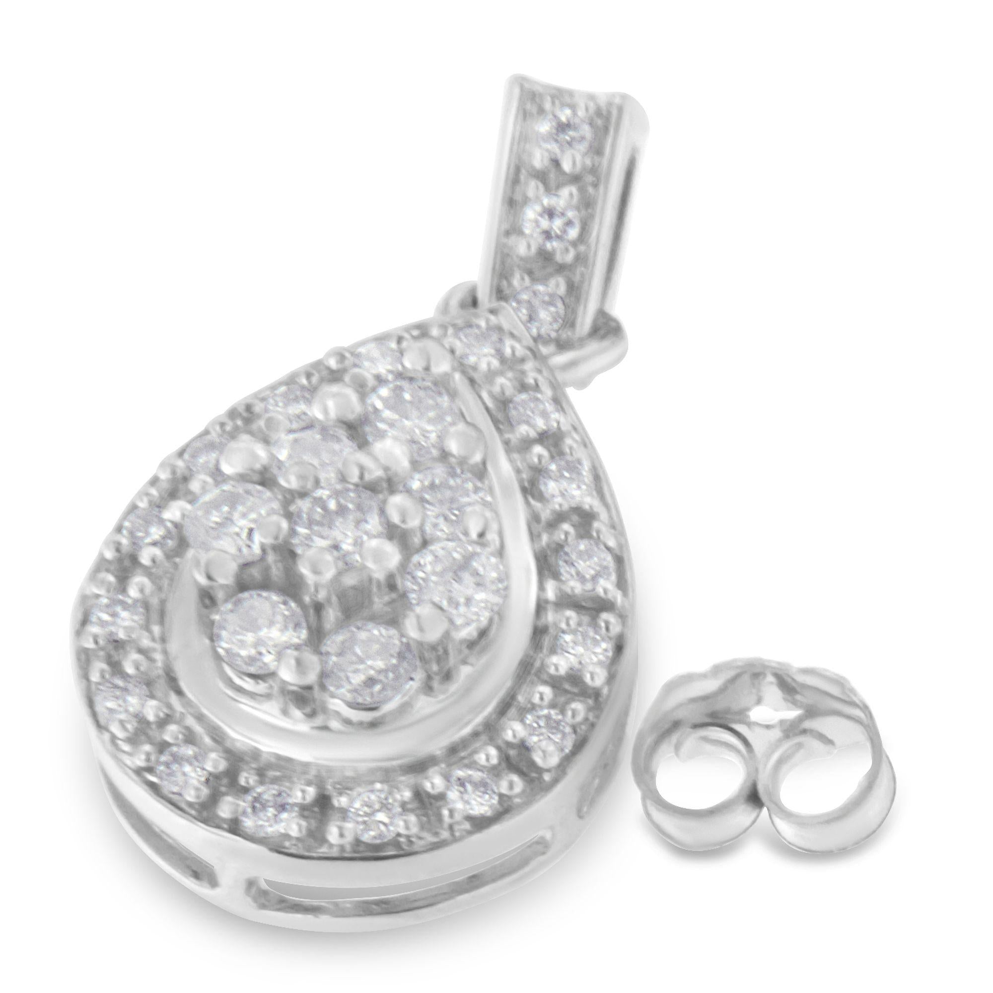 10k White Gold Round Cut Diamond Earrings (0.75 cttw, H-I Color, I1-I2 Clarity) - Friggin Jewelry