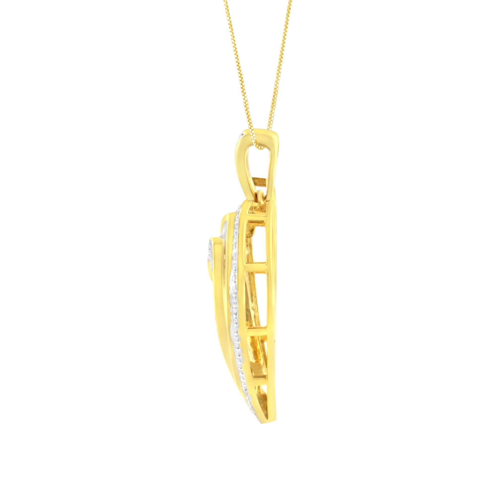 .925 Sterling Silver 1 3/8 Cttw Baguette Diamond Composite Heart 18" Inch Pendant Necklace (I-J Color, I1-I2 Clarity) - Friggin Jewelry