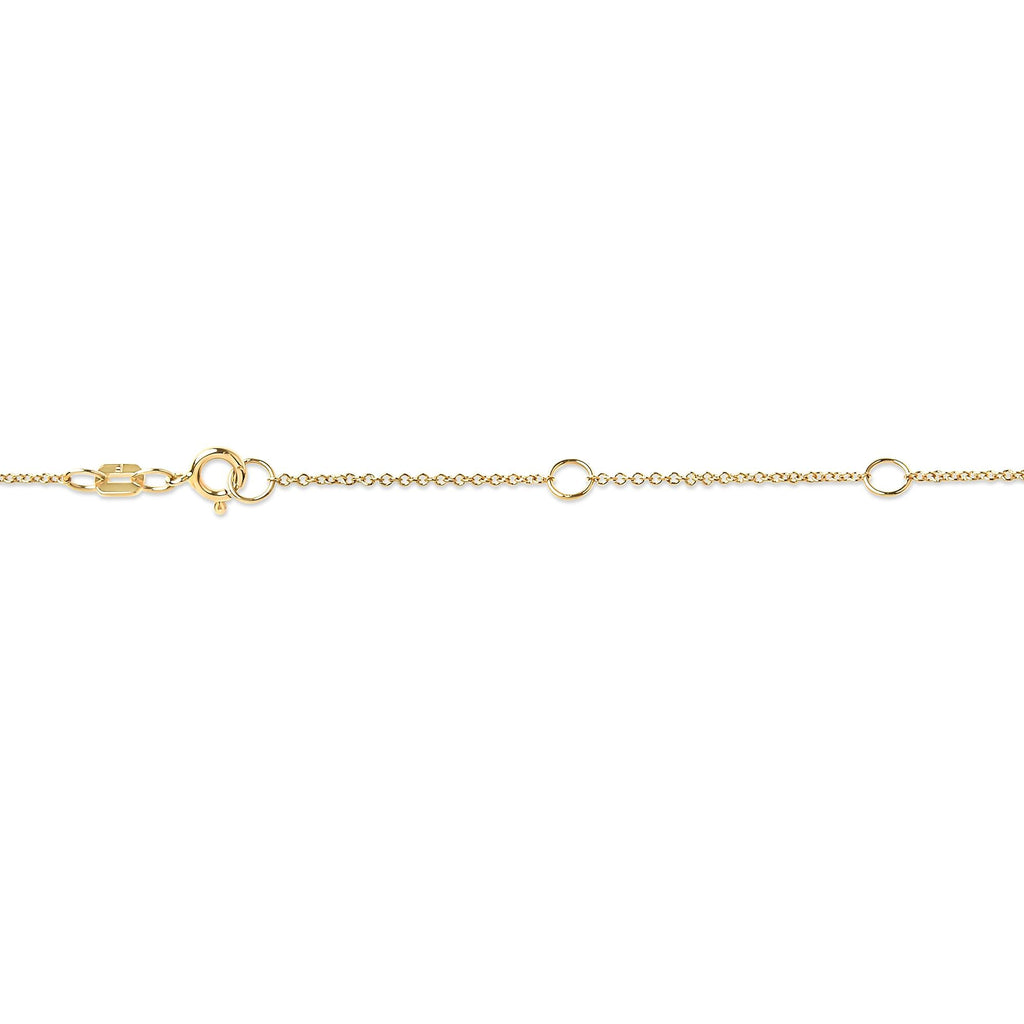 Collar con colgante solitario de oro de 10 quilates con diamante redondo de talla brillante engastado en bisel de 40,6 a 45,7 cm (color HI, claridad SI2-I1) - Friggin Jewelry