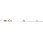 Collar con colgante solitario de oro rosa de 10 quilates de 1/5 quilates con diamante redondo de talla brillante engastado en bisel, de 40,6 a 45,7 cm (color HI, claridad SI2-I1) - Friggin Jewelry