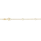 Collar con colgante solitario de oro amarillo de 10 quilates de 1/2 quilate con diamantes redondos de talla brillante engastados en bisel, de 40,6 a 45,7 cm (color HI, claridad SI2-I1) - Friggin Jewelry