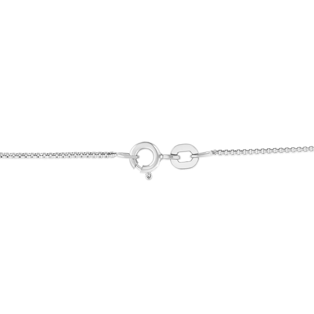 .925 Sterling Silver Prong Set Color Treated Diamond Floral Cluster 18" Pendant Necklace - Friggin Jewelry