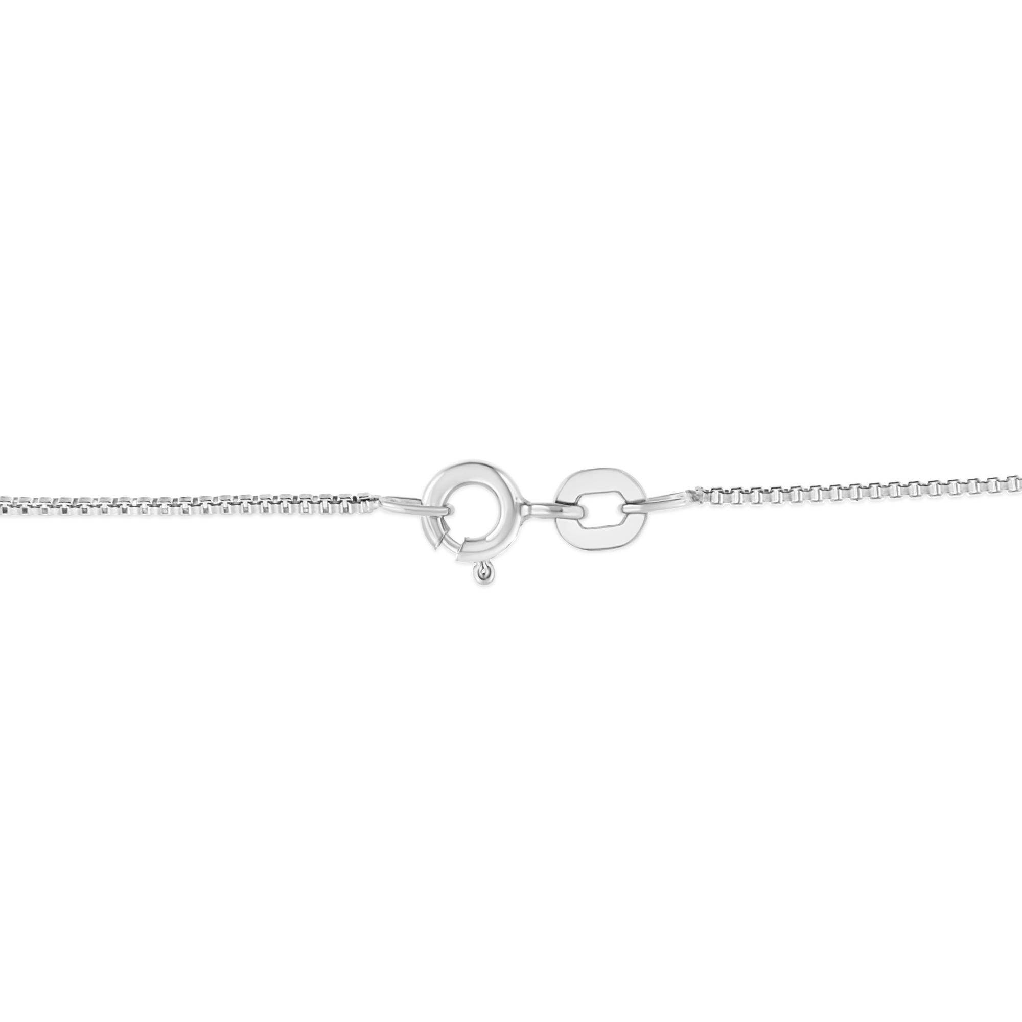.925 Sterling Silver Prong Set Color Treated Diamond Floral Cluster 18" Pendant Necklace - Friggin Jewelry