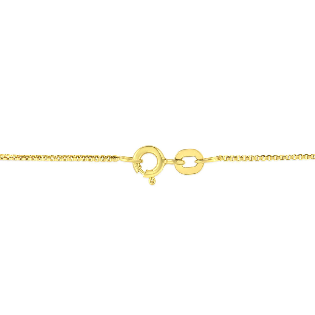 14K Yellow Gold 1/4 Cttw Prong Set Round-Cut Diamond 7 Stone Floral Cluster 18" Pendant Necklace (H-I Color, I1-I2 Clarity) - Friggin Jewelry