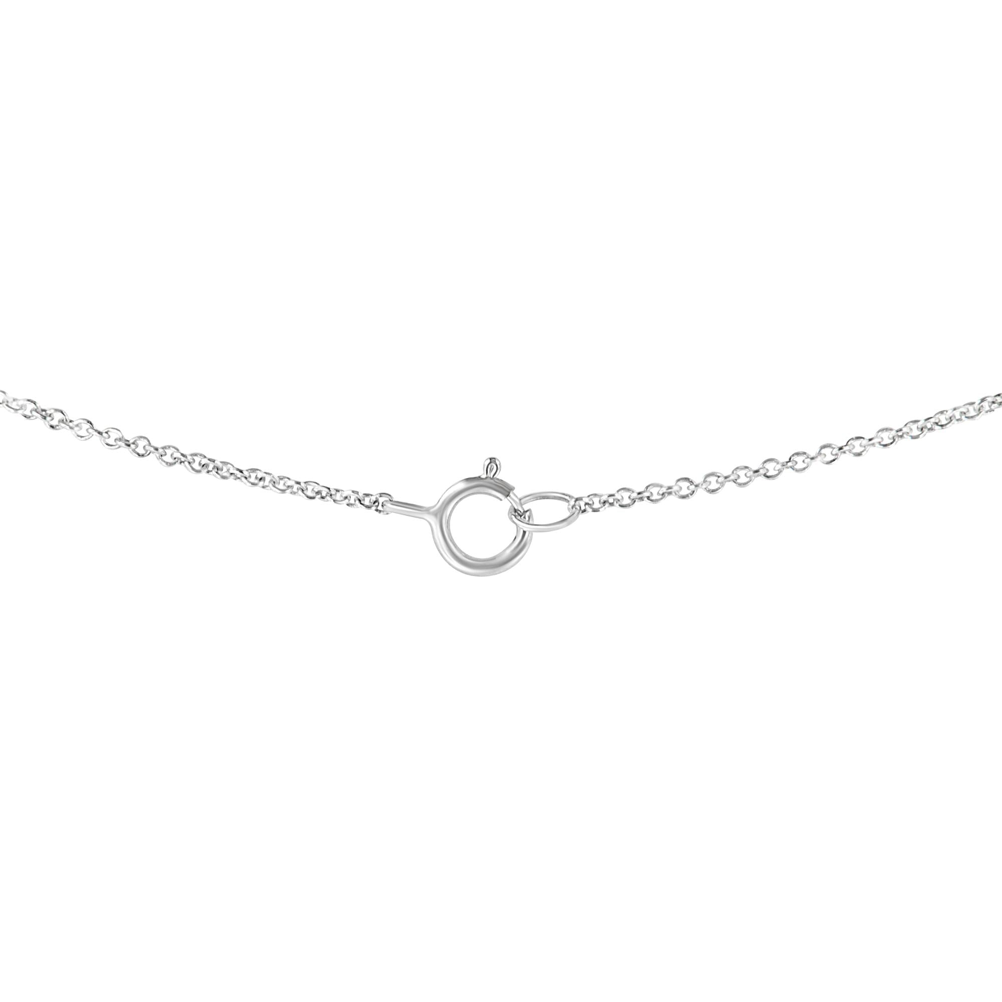 14k White Gold 1/4 Cttw Lab Grown Heart Shape Diamond Solitaire 18" Pendant Necklace (E-F Color, SI1-SI2 Clarity) - Friggin Jewelry