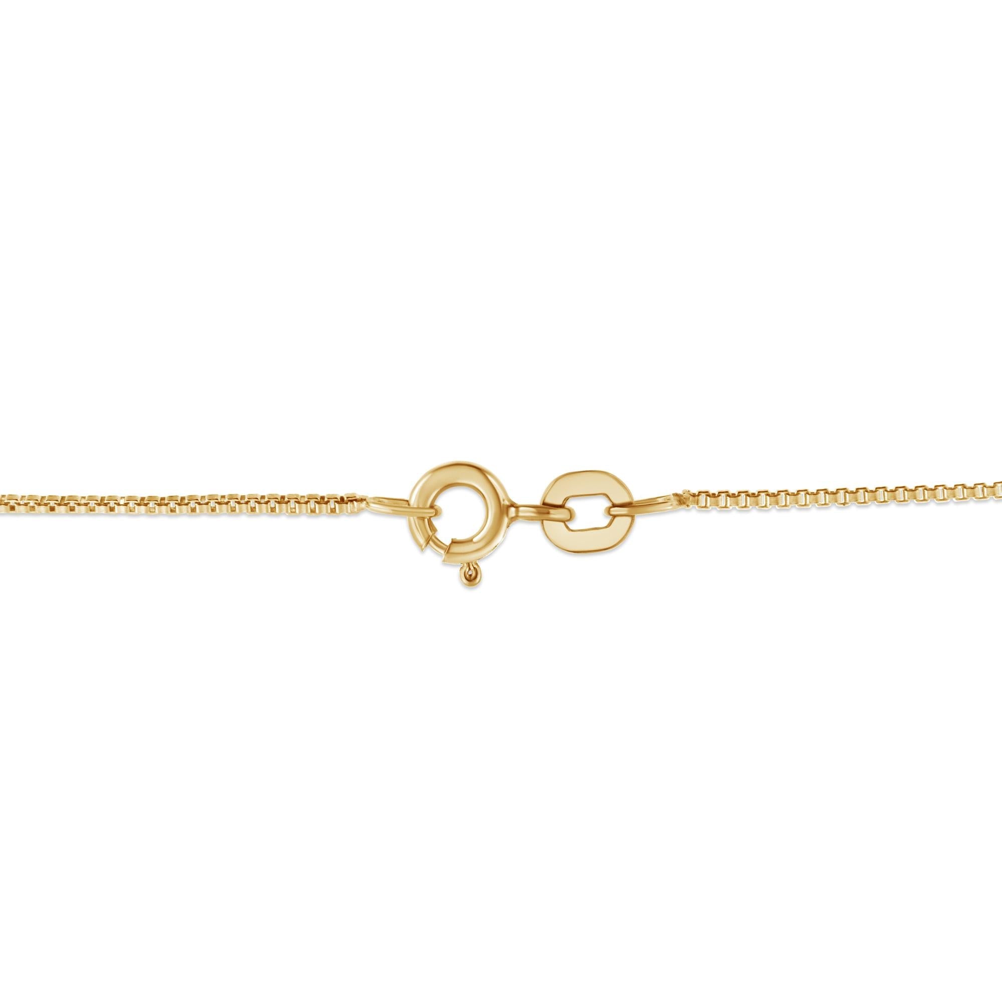 14K Yellow Gold Plated .925 Sterling Silver 1/2 Cttw Champagne Diamond Cross Pendant Necklace (K-L Color, I1-I2 Clarity) - 18" - Friggin Jewelry