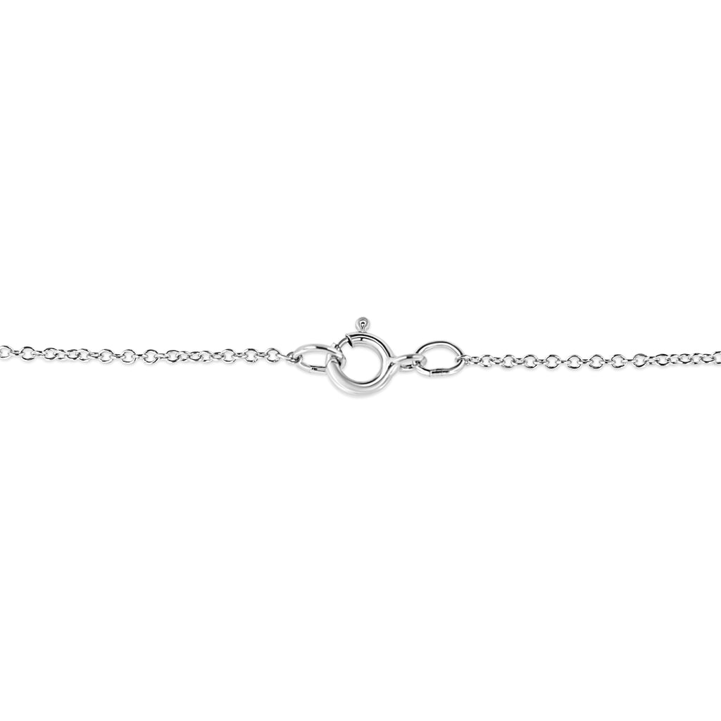 .925 Sterling Silver Prong-Set Diamond Accent Floral Cross 18" Pendant Necklace (I-J Color, I1-I2 Clarity) - Friggin Jewelry