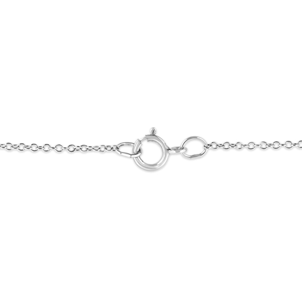 .925 Sterling Silver Diamond Accent Cancer Zodiac Design 18" Pendant Necklace Medallion (K-L Color, I1-I2 Clarity) - Friggin Jewelry