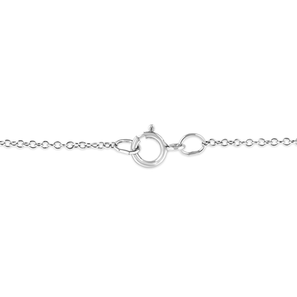 Collana con ciondolo a forma di stella marina con diamanti incastonati a griffe in argento sterling 925 da 18 pollici (colore IJ, purezza I1-I2) - Friggin Jewelry