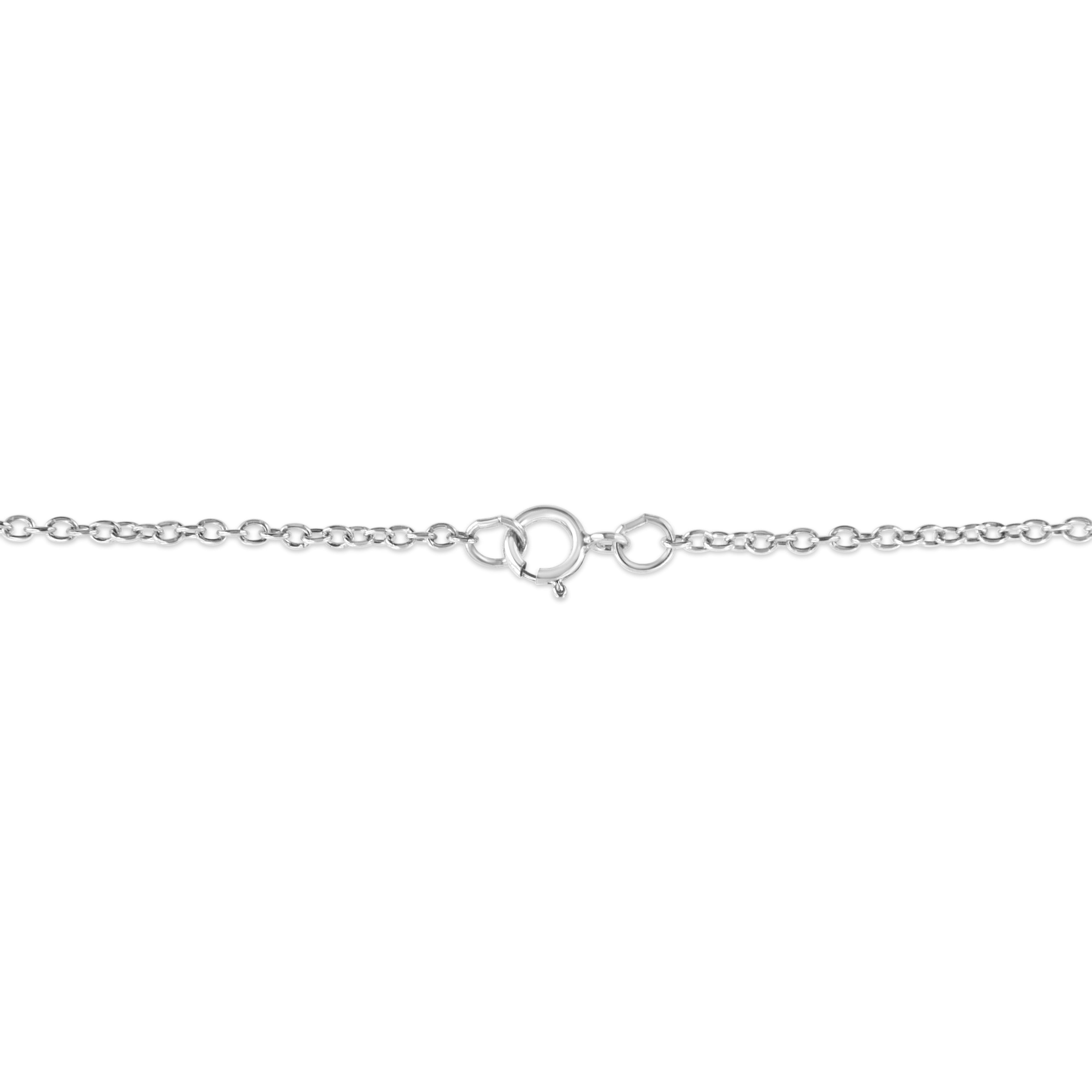 Collar con colgante de llave del zodiaco de 45 cm en plata de ley 925 con detalles de diamantes (color KL, claridad I1-I2) - Friggin Jewelry