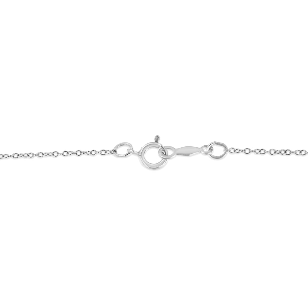 Collar con colgante de amatista morada natural en forma de cojín de 6 x 6 mm y diamantes, de 45 cm (color IJ, claridad I1-I2) en plata de ley 925 - Friggin Jewelry