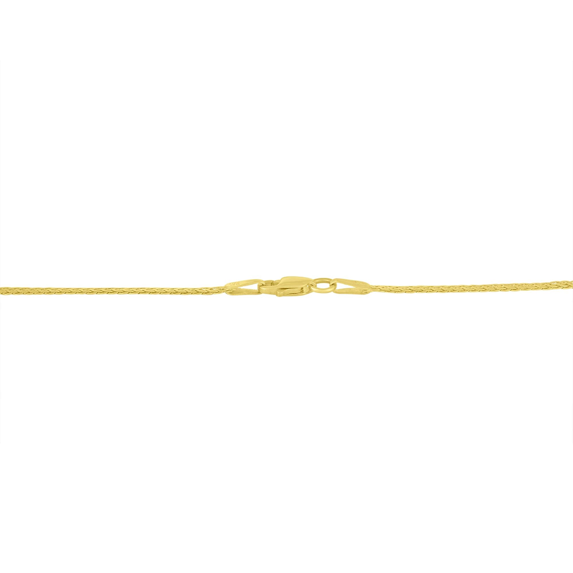 10K Yellow and White Gold 1/2 Cttw Princess Cut Diamond Channel-Set “V” Shape 18" Franco Chain Necklace (H-I Color, SI2-I1 Clarity) - Friggin Jewelry Premium